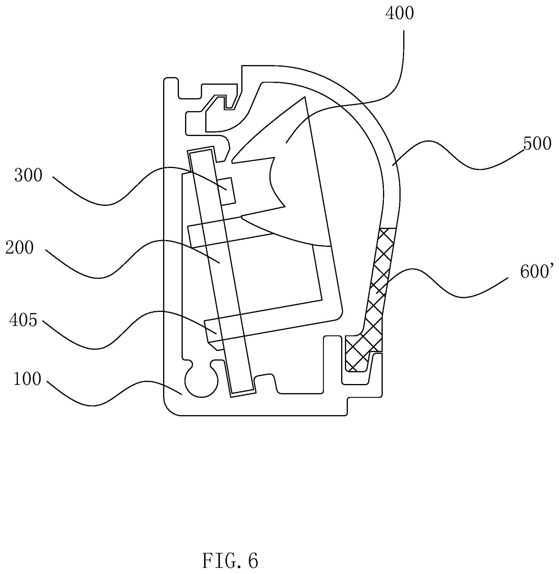 Patent US11774052 Figure 6 – High-efficiency linear light source focused strip lamp