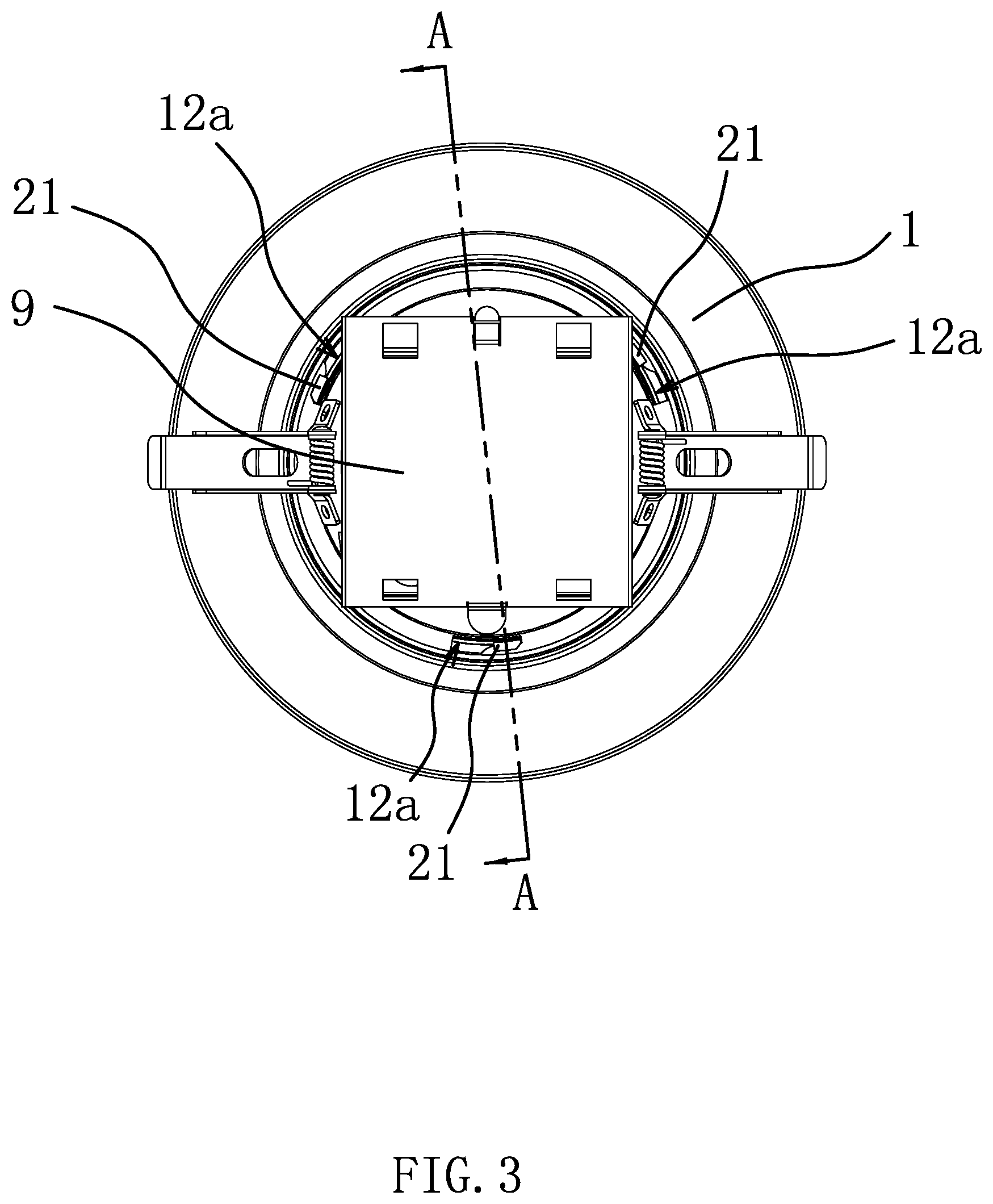 Patent US11774054 Figure 3 – Downlight