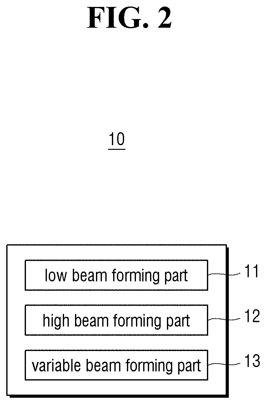Patent US11774059 Figure 2 – Lamp for vehicle