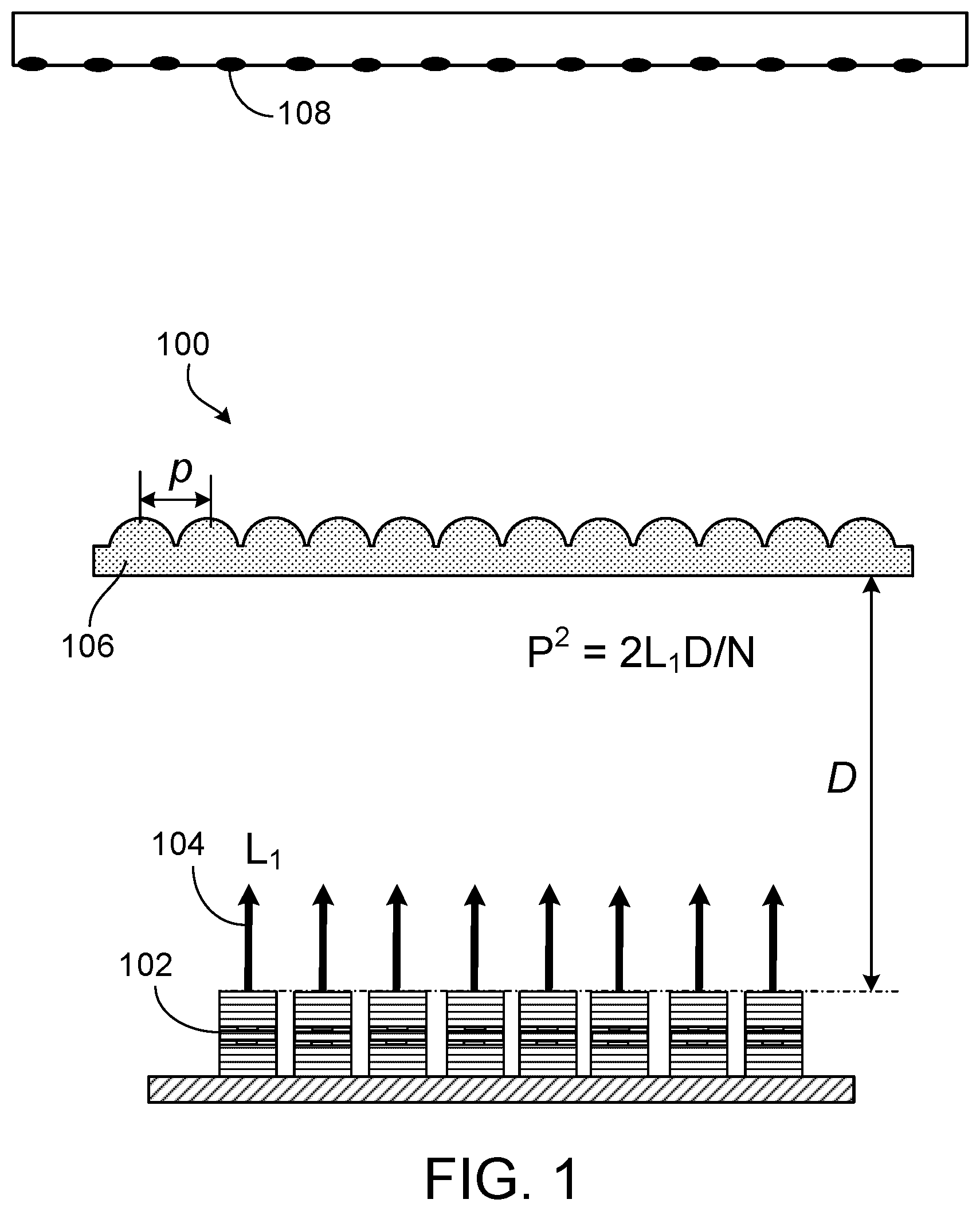 Patent US11774060 Figure 1 – Structured and diffuse light generation