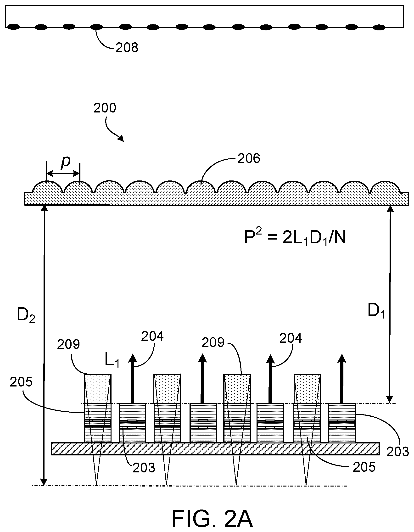 Patent US11774060 Figure 2 – Structured and diffuse light generation