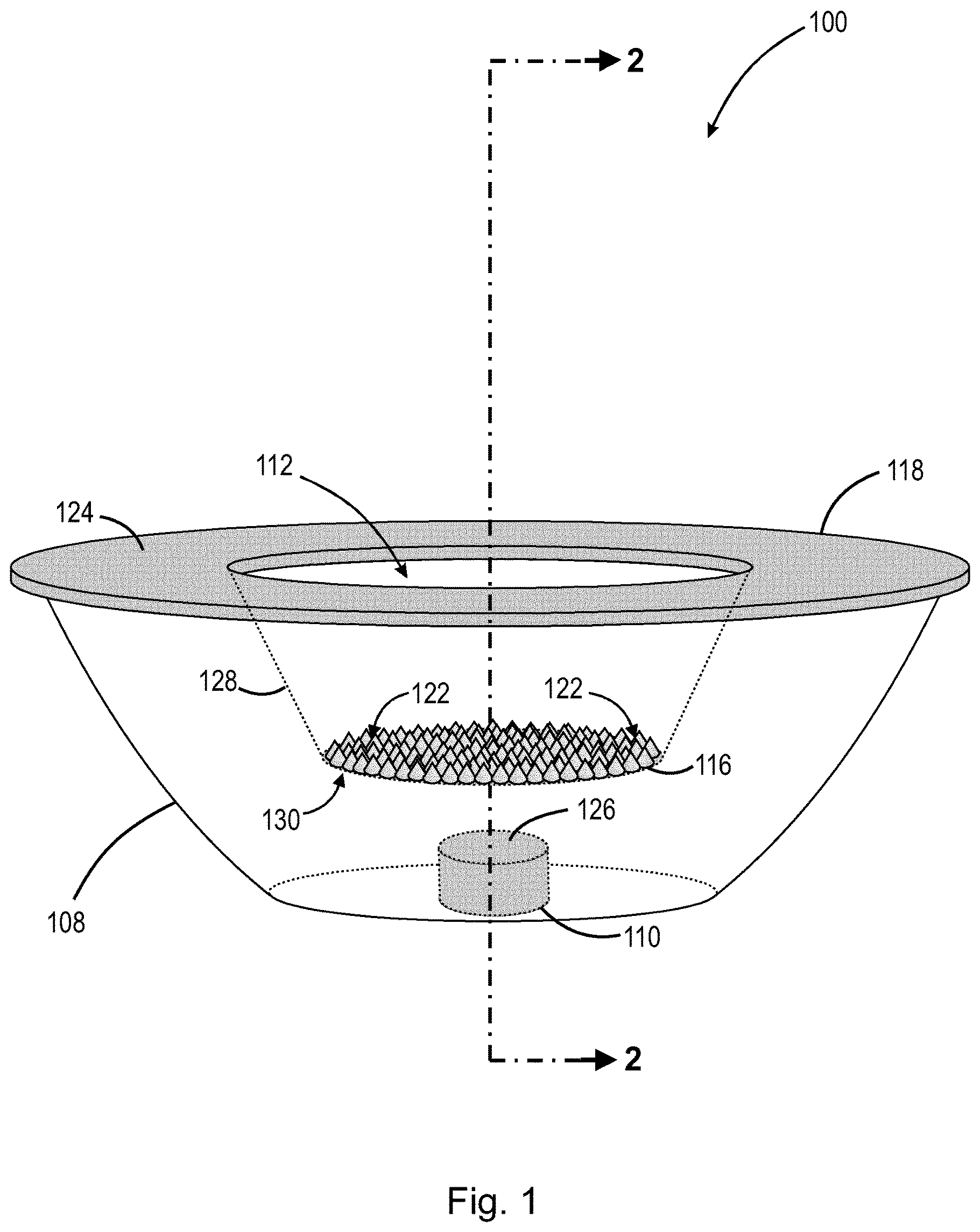 Patent US11774063 Figure 1 – Color mixing with total internal reflector and center reflector