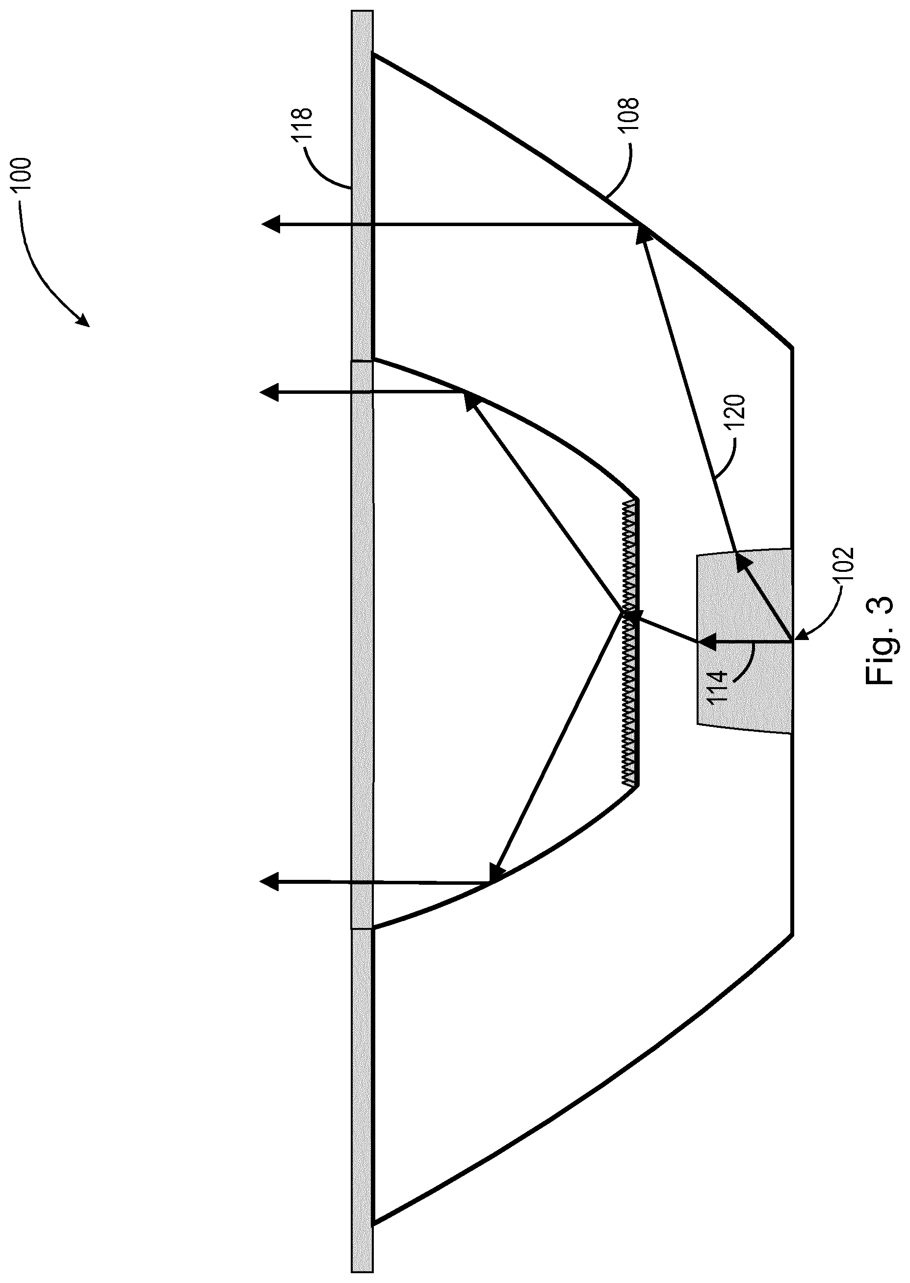 Patent US11774063 Figure 3 – Color mixing with total internal reflector and center reflector