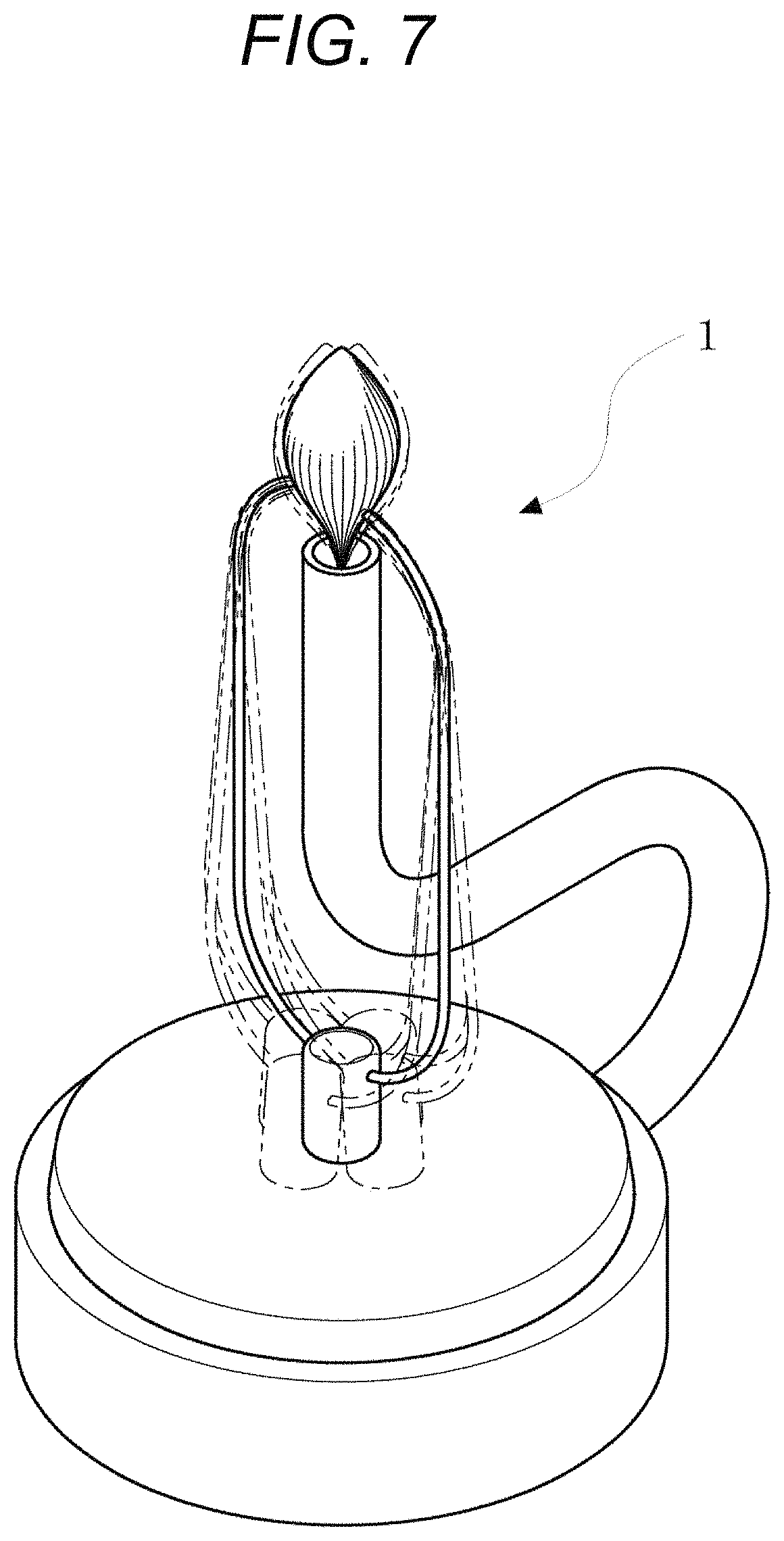 Patent US11774064 Figure 7 – Lighting device provided with lighting equipment lens