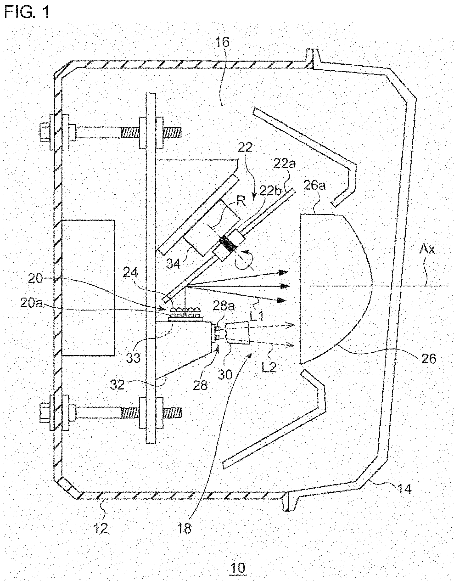 Patent US11774067 Figure 1 – Lens and lamp