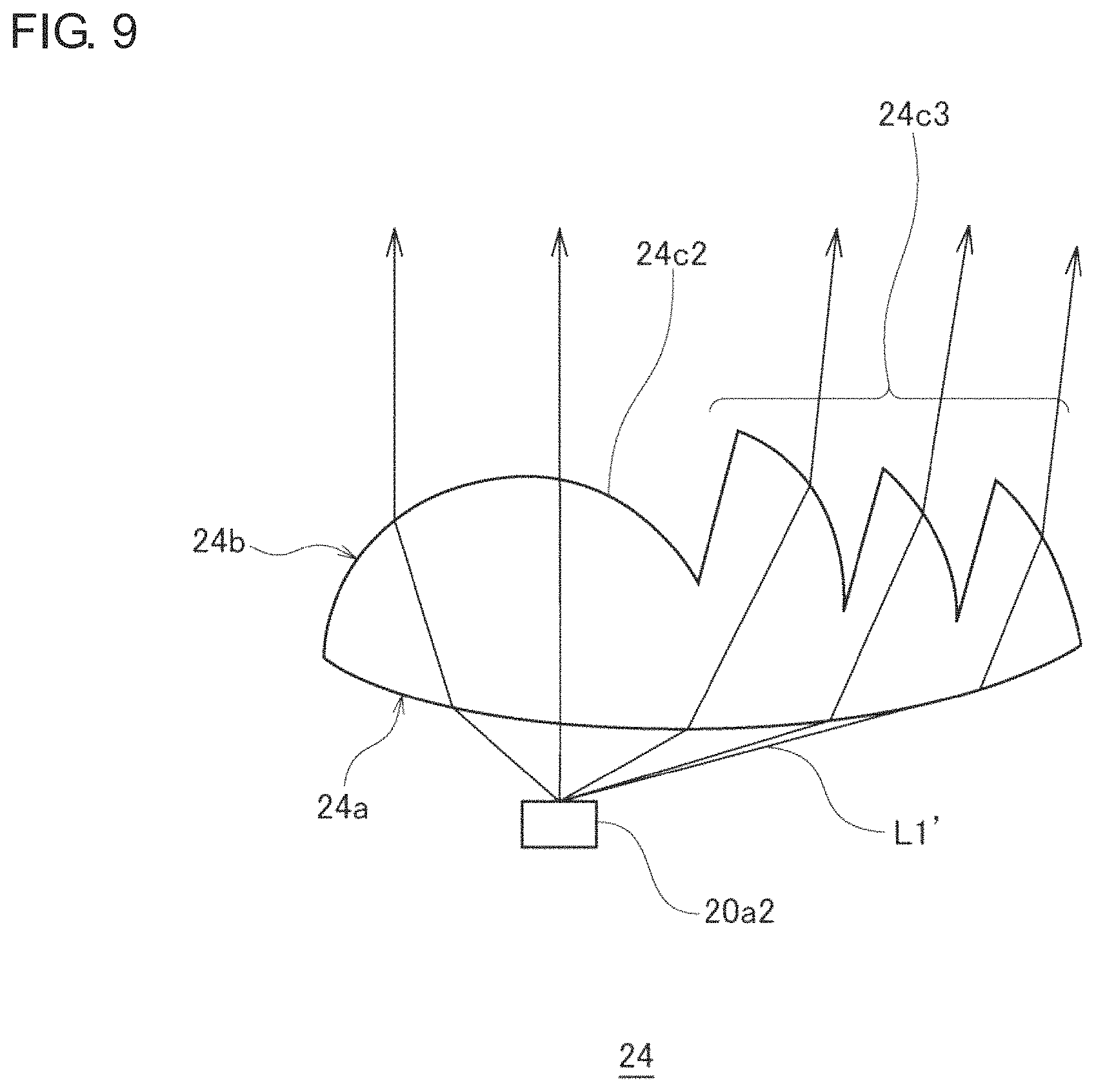 Patent US11774067 Figure 9 – Lens and lamp
