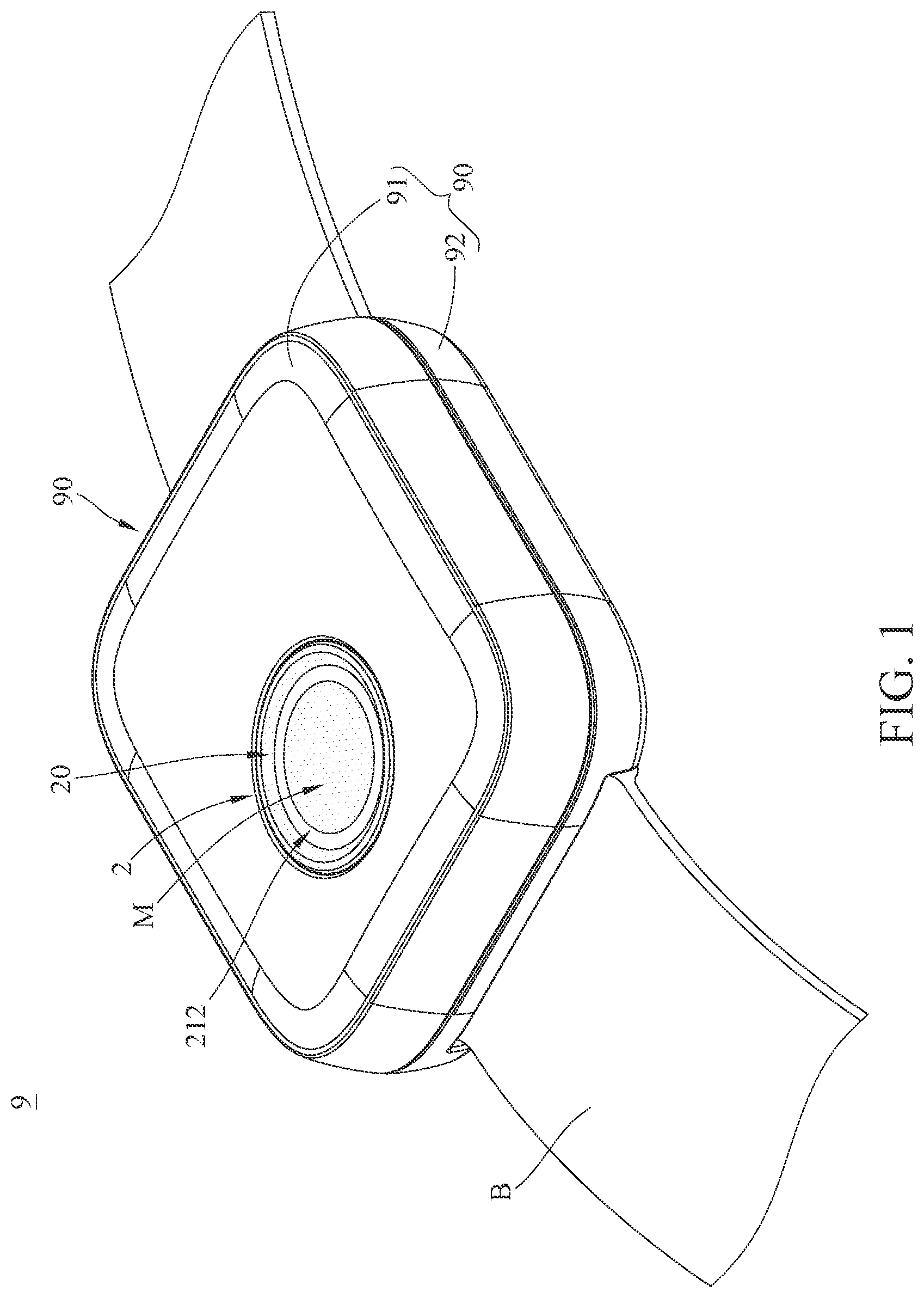 Patent US11774071 Figure 1 – Light-emitting module and button structure and electronic device including the same