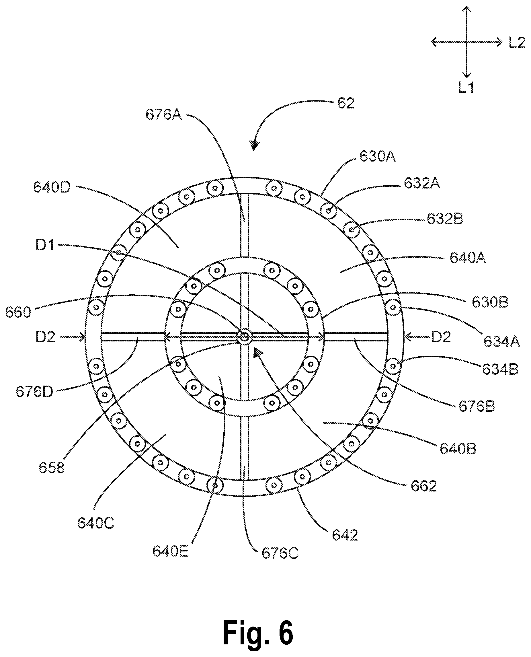 Patent US11774076 Figure 6 – Aerodynamic surgical light and boom systems