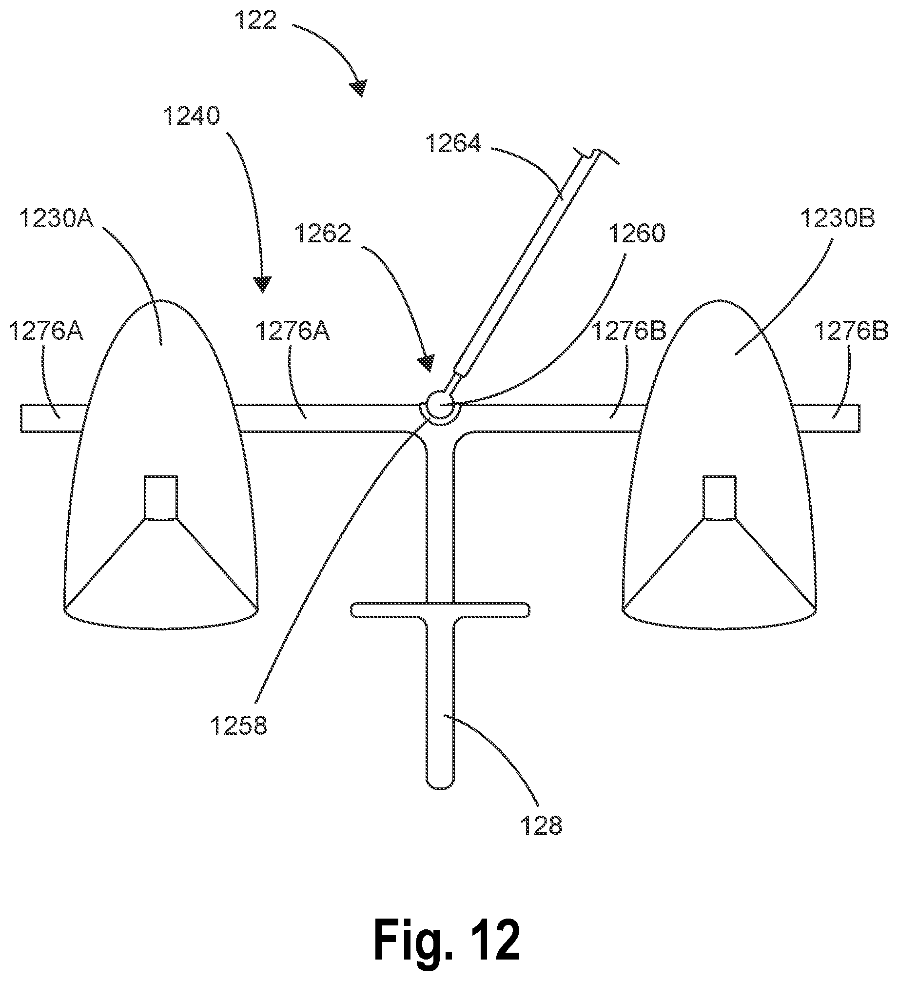 Patent US11774076 Figure 12 – Aerodynamic surgical light and boom systems
