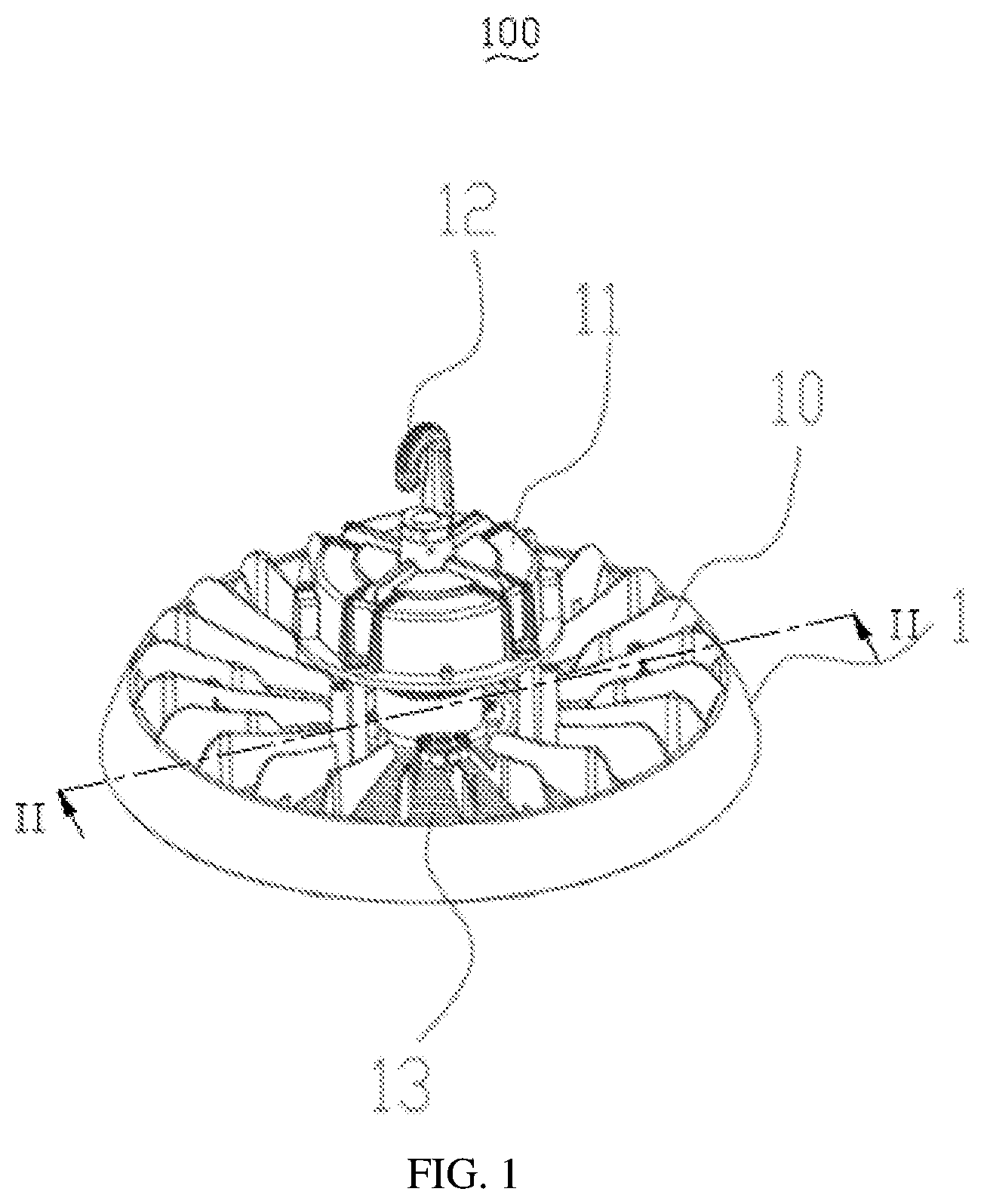 Patent US11774083 Figure 1 – Lighting lamp