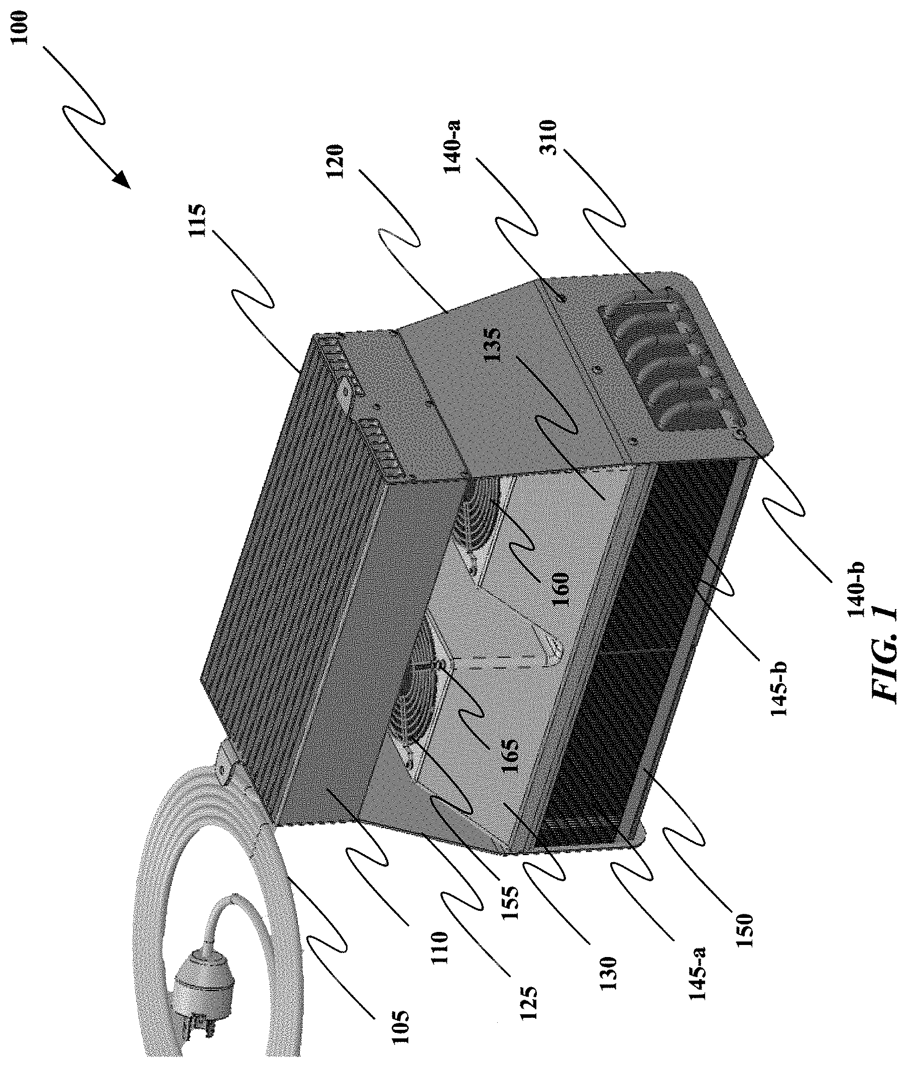Patent US11774084 Figure 1 – LED luminaire thermal management system