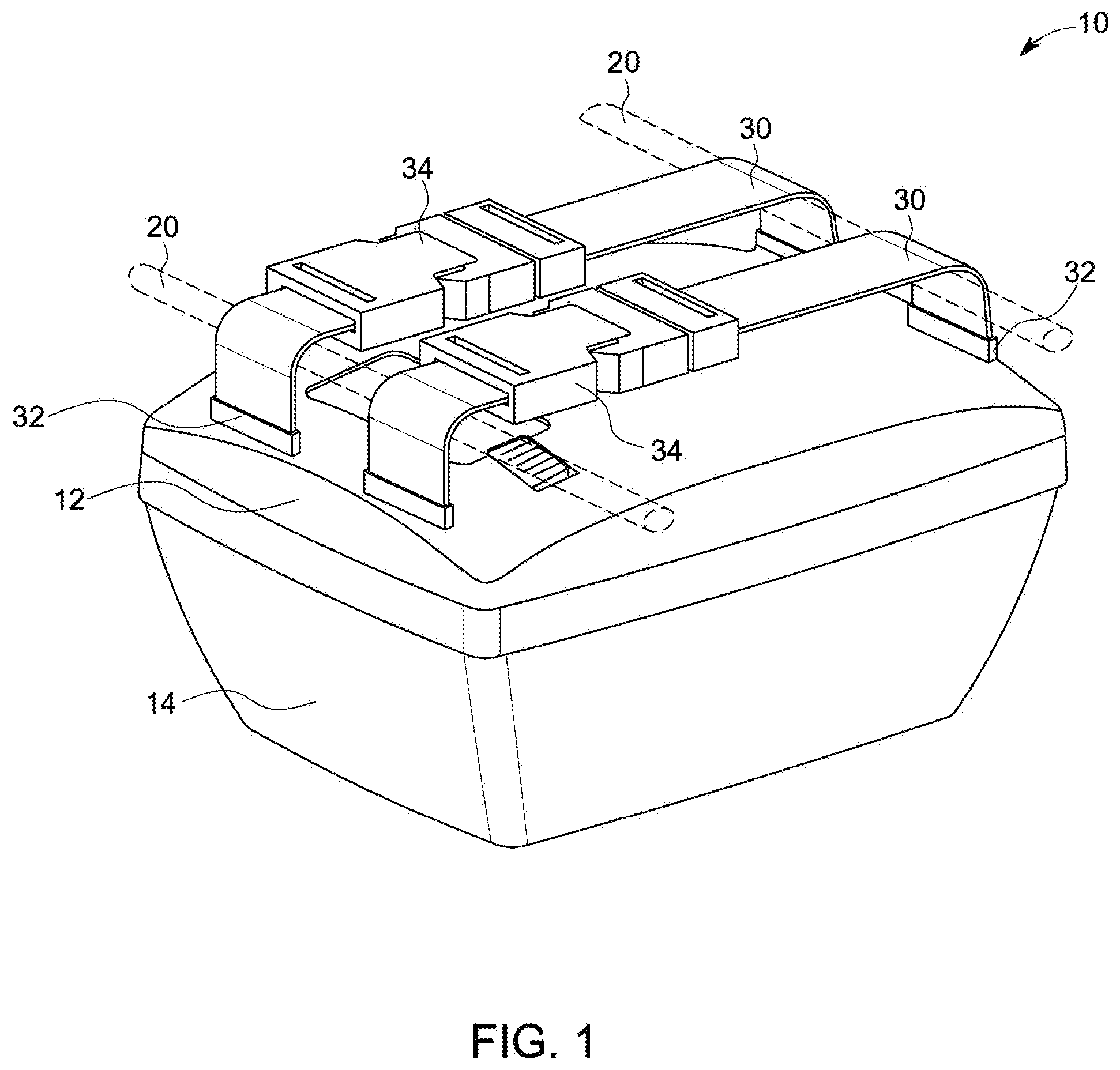Patent US11774087 — Lamp with vertical travel for security — Figure 1