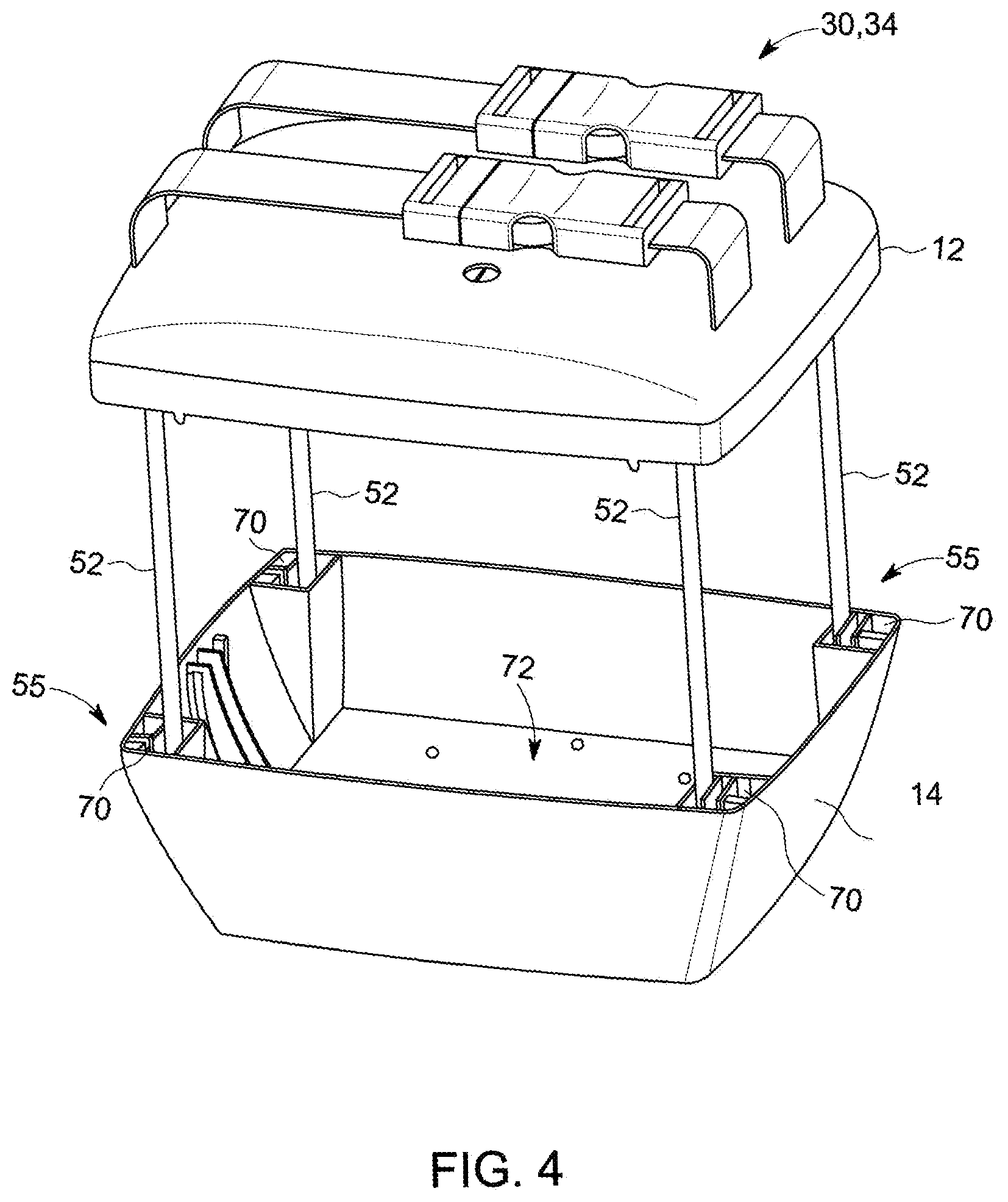 Patent US11774087 Figure 4 – Lamp with vertical travel for security