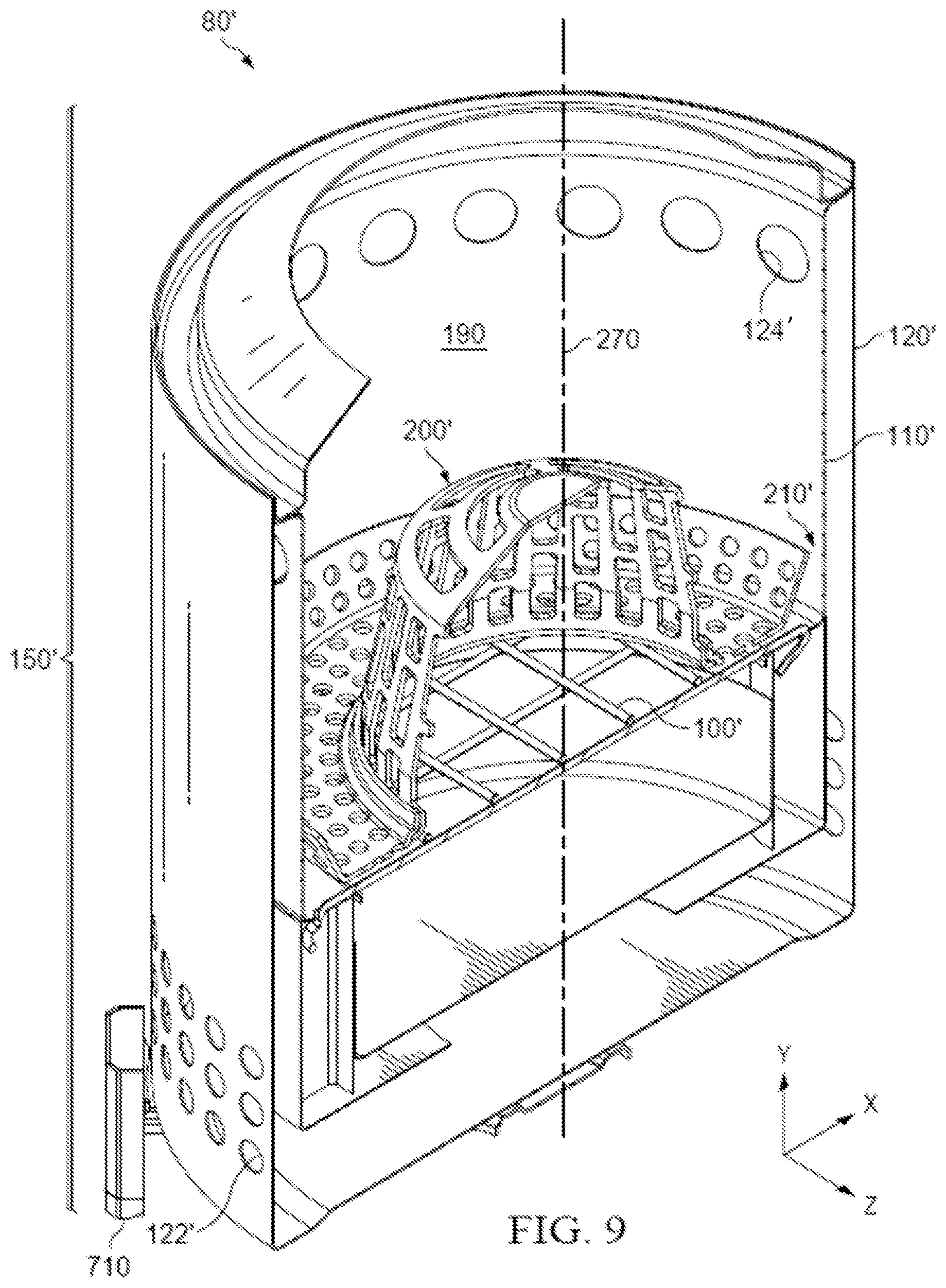 Patent US11774089 Figure 9 – Combustible fuel burning stove with pellet adapter