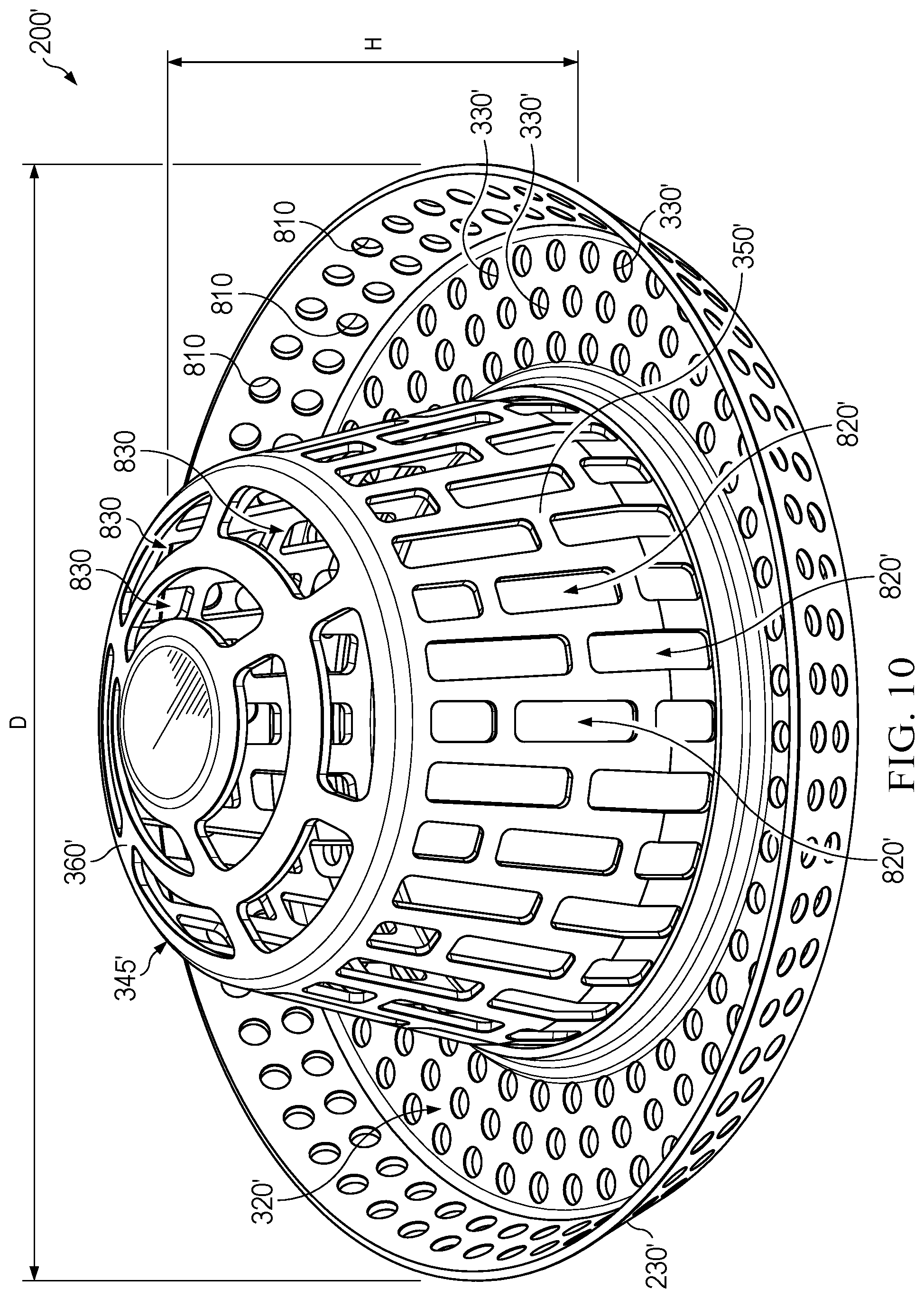 Patent US11774089 Figure 10 – Combustible fuel burning stove with pellet adapter