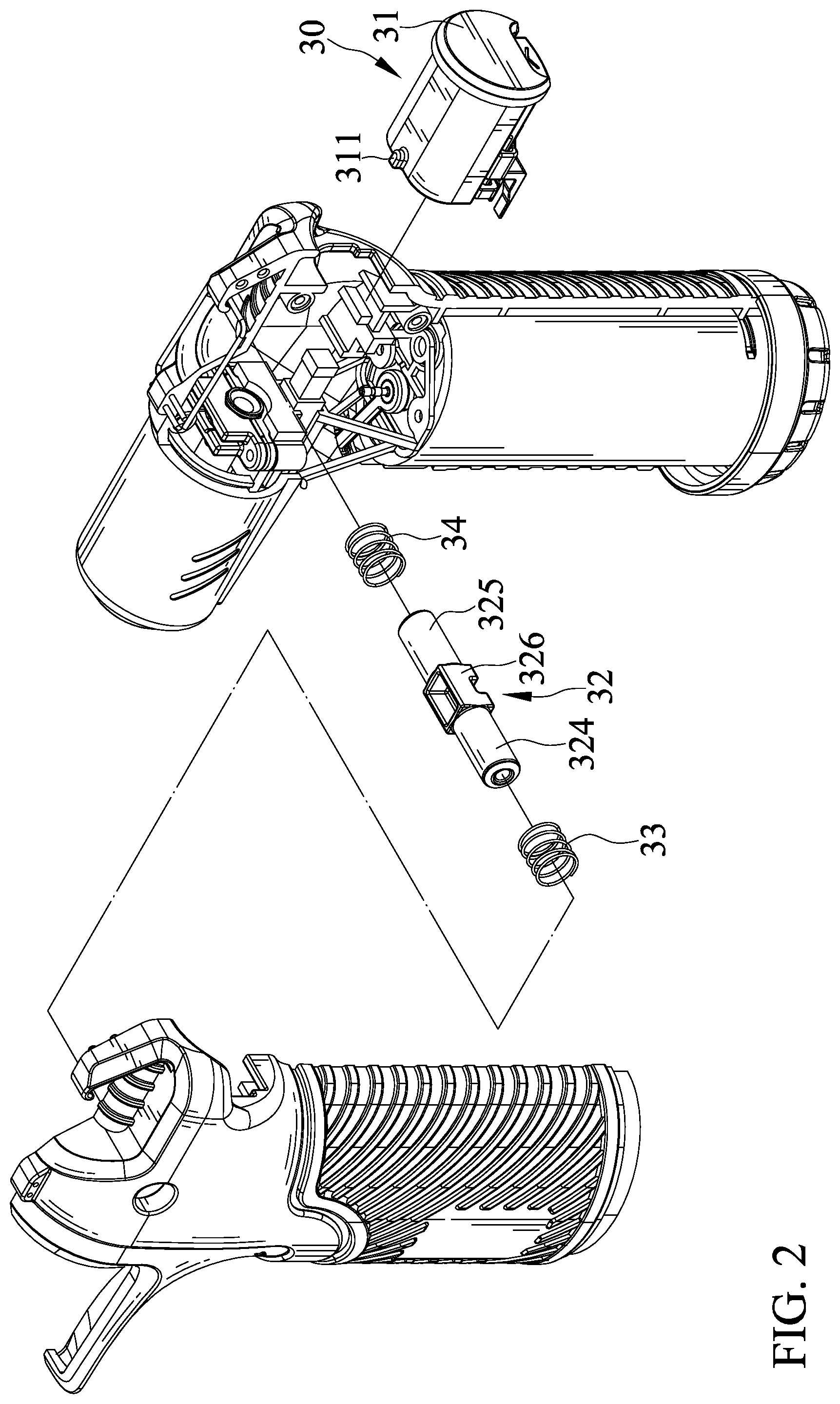 Patent US11774092 Figure 2 – Blowtorch having continuous-flame mode