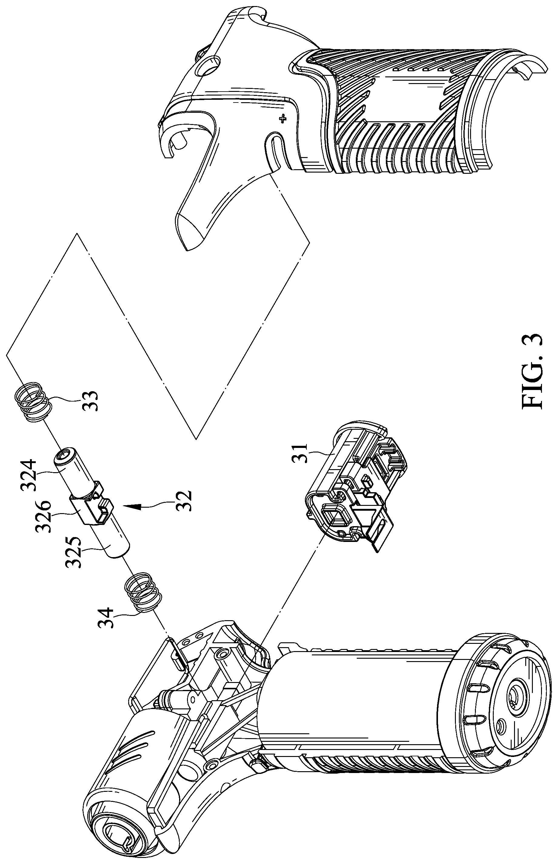 Patent US11774092 Figure 3 – Blowtorch having continuous-flame mode