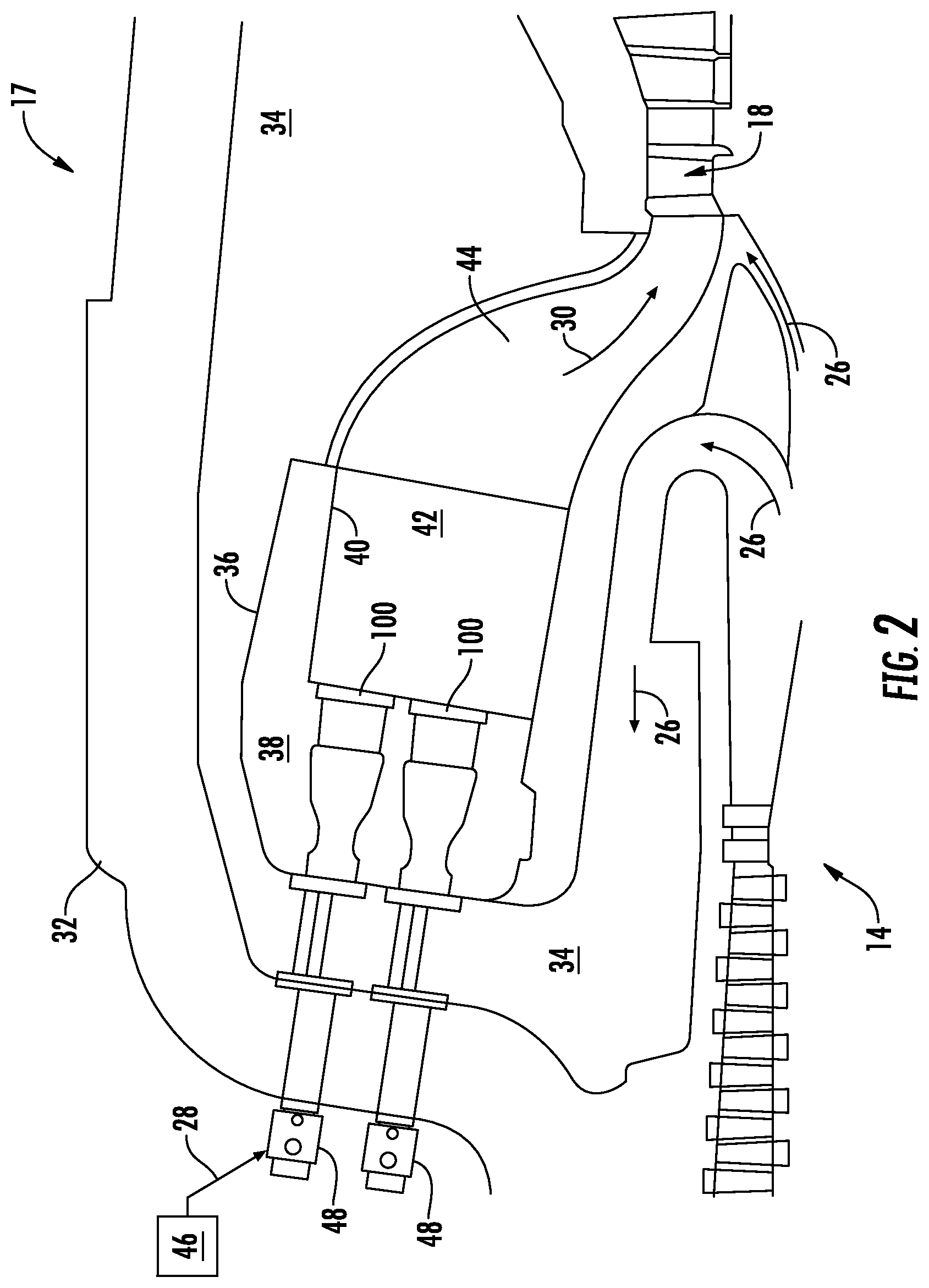 Patent US11774093 Figure 2 – Burner cooling structures