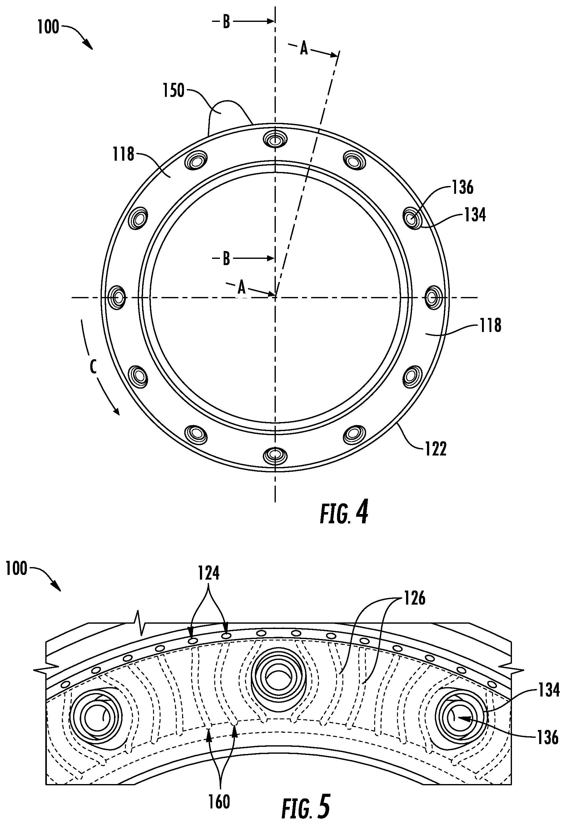 Patent US11774093 Figure 4 – Burner cooling structures