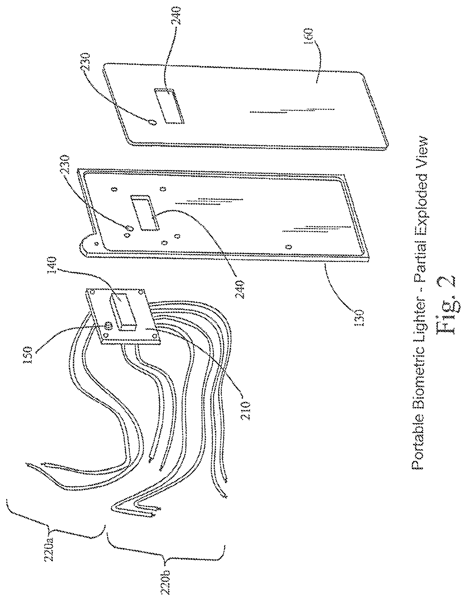 Patent US11774096 Figure 2 – Portable biometric lighter