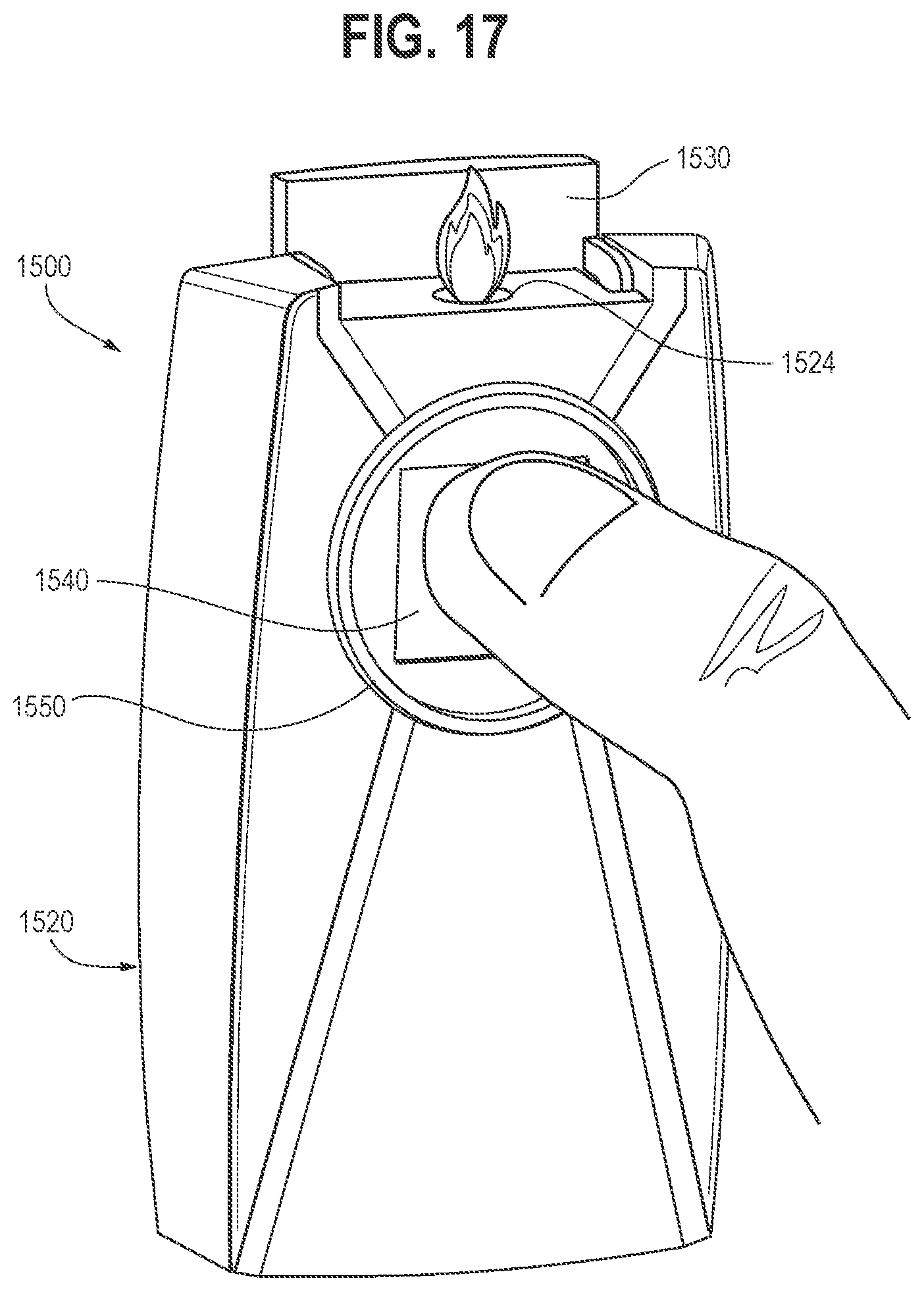 Patent US11774096 Figure 15 – Portable biometric lighter