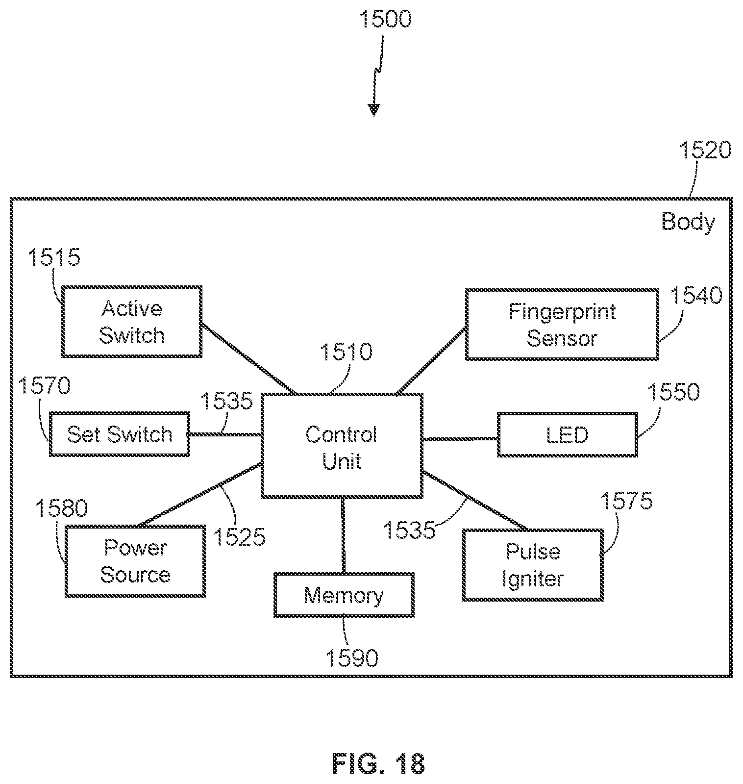 Patent US11774096 Figure 16 – Portable biometric lighter