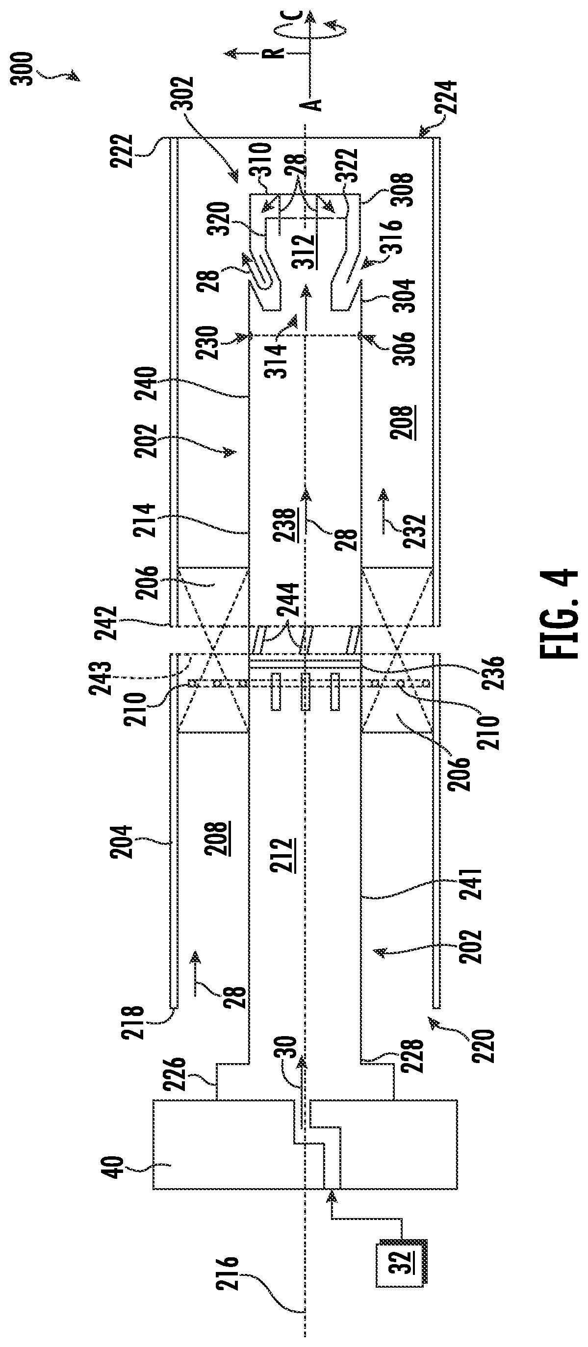 Patent US11774099 Figure 3 – Gas turbine fuel nozzle tip comprising an impingement wall