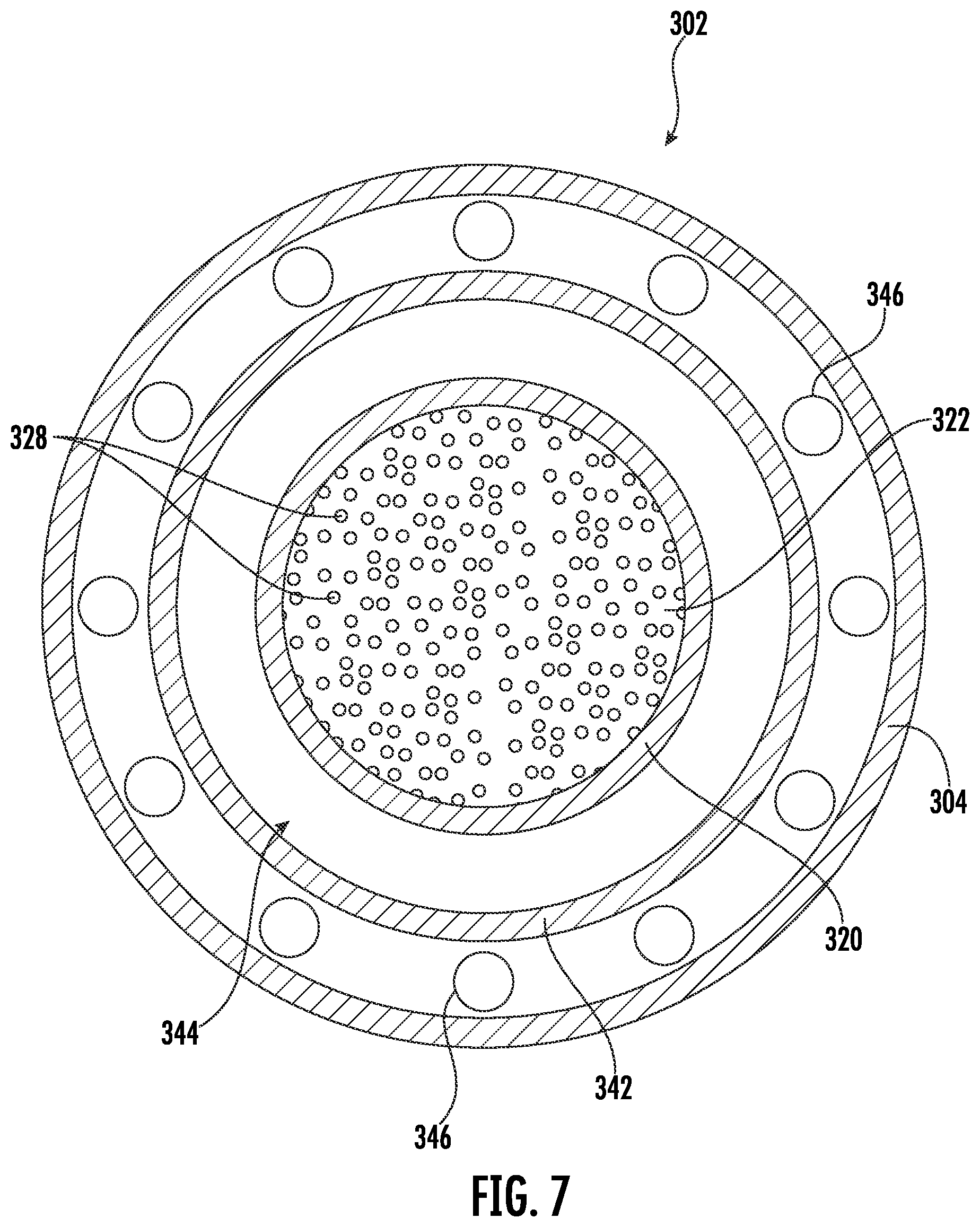 Patent US11774099 Figure 5 – Gas turbine fuel nozzle tip comprising an impingement wall