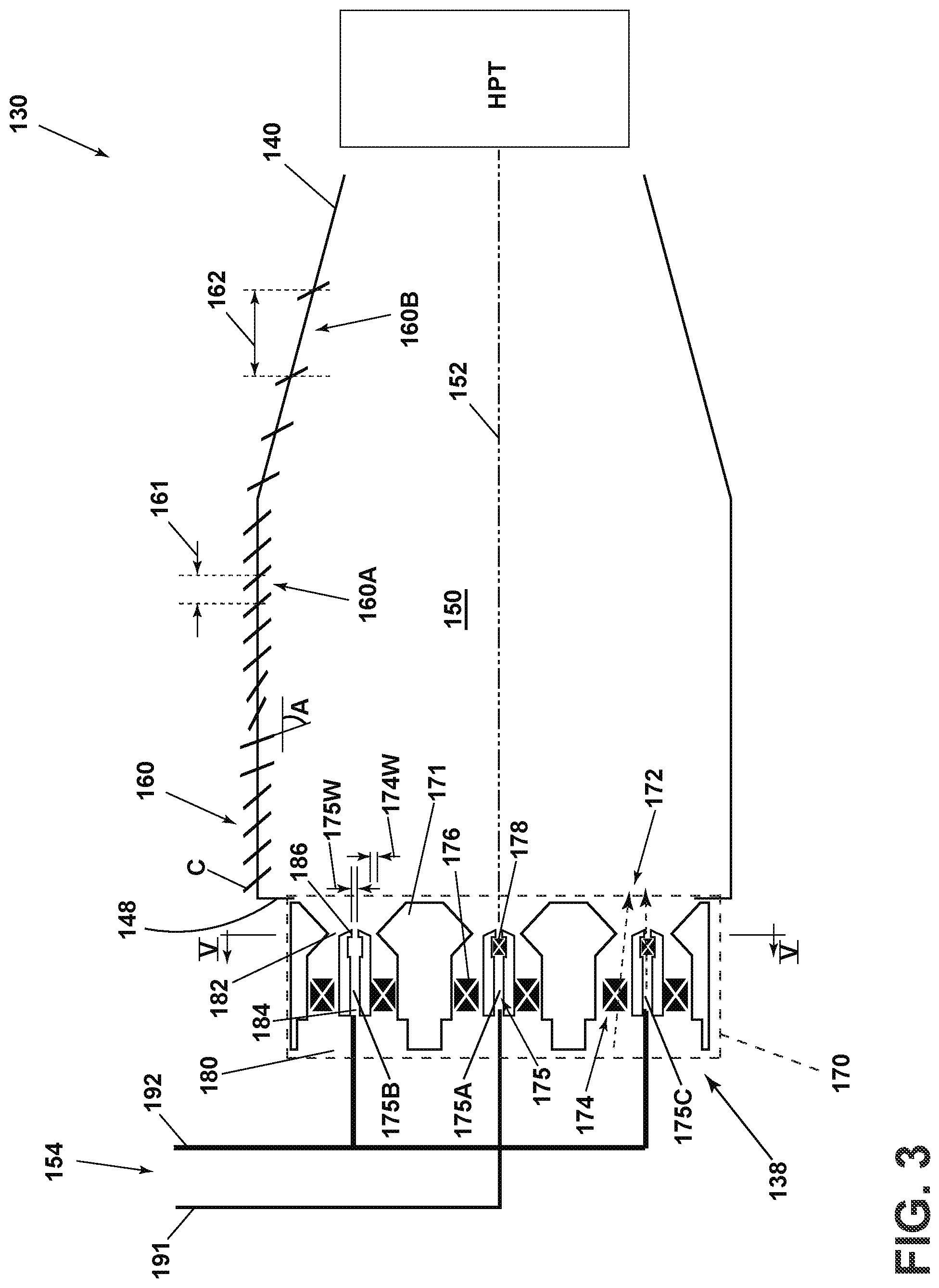 Patent US11774100 Figure 3 – Combustor fuel nozzle assembly