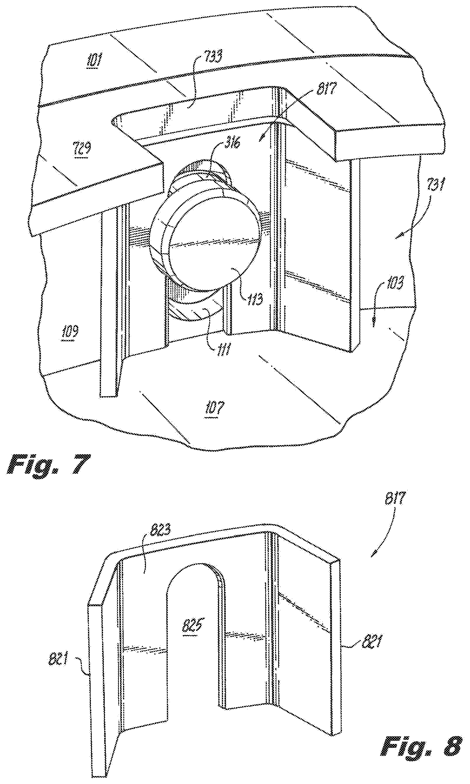 Patent US11774102 Figure 4 – Combustion liners and attachments for attaching to nozzles