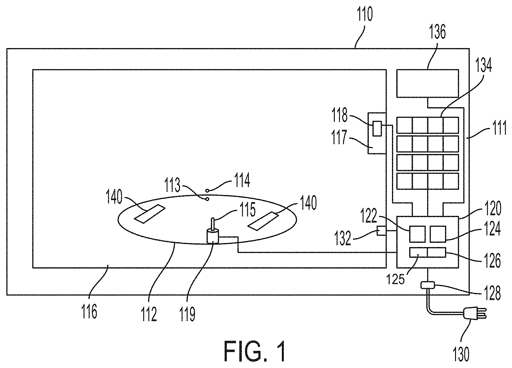 Patent US11774105 Figure 1 – Intelligent microwave cooking system