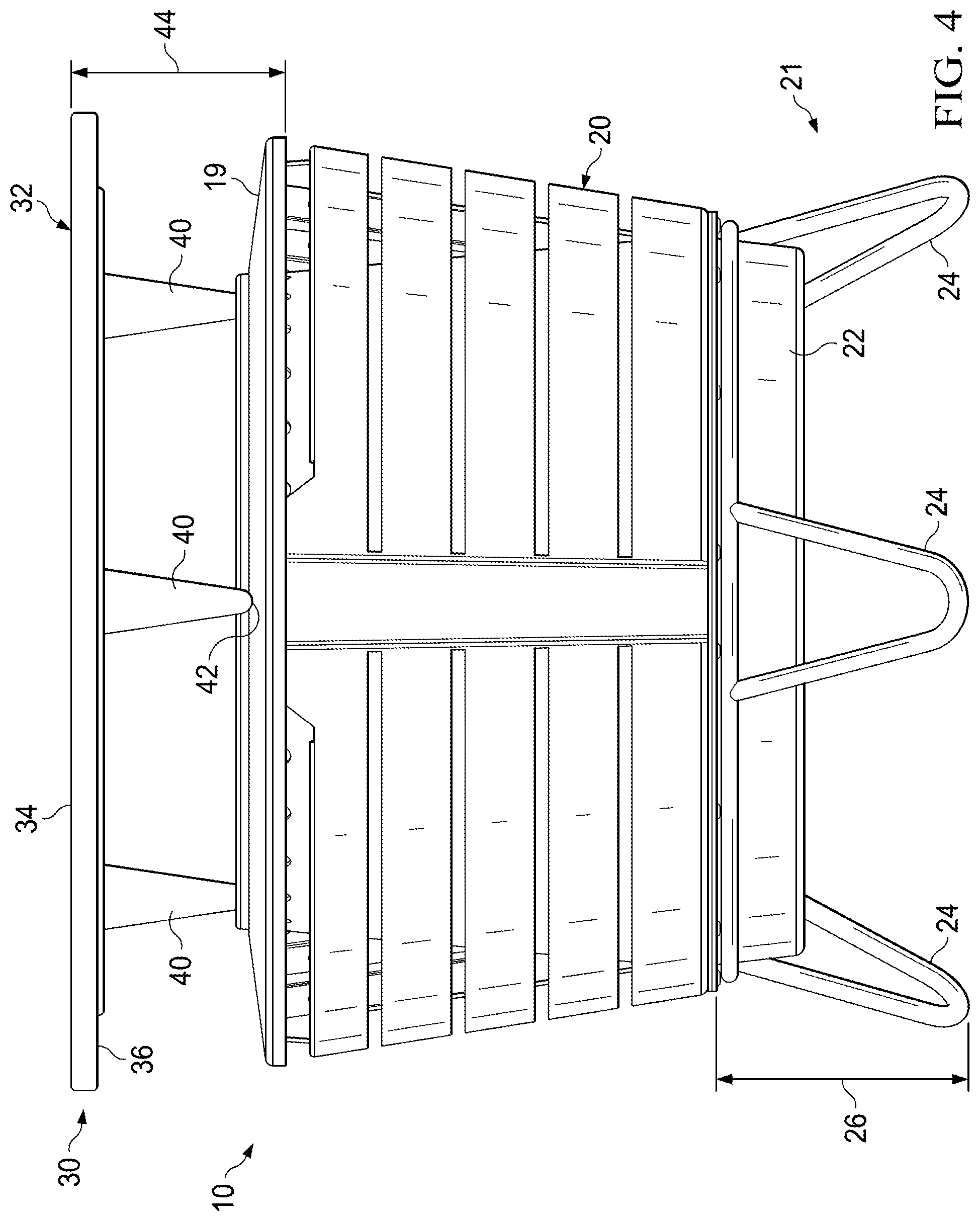 Patent US11774110 Figure 4 – Fire pit tabletop accessory