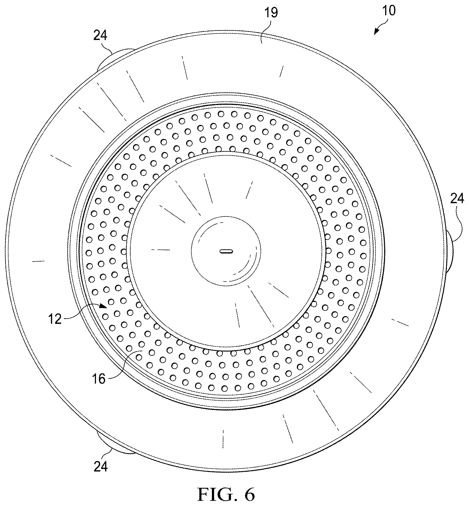 Patent US11774110 Figure 6 – Fire pit tabletop accessory