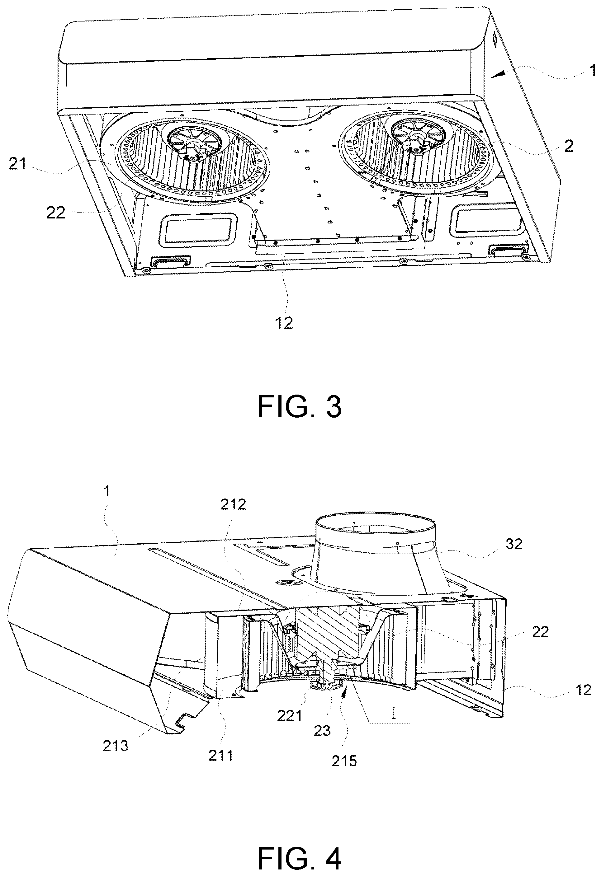 Patent US11774111 Figure 2 – Fan system, range hood equipped with the same, and mounting method thereof