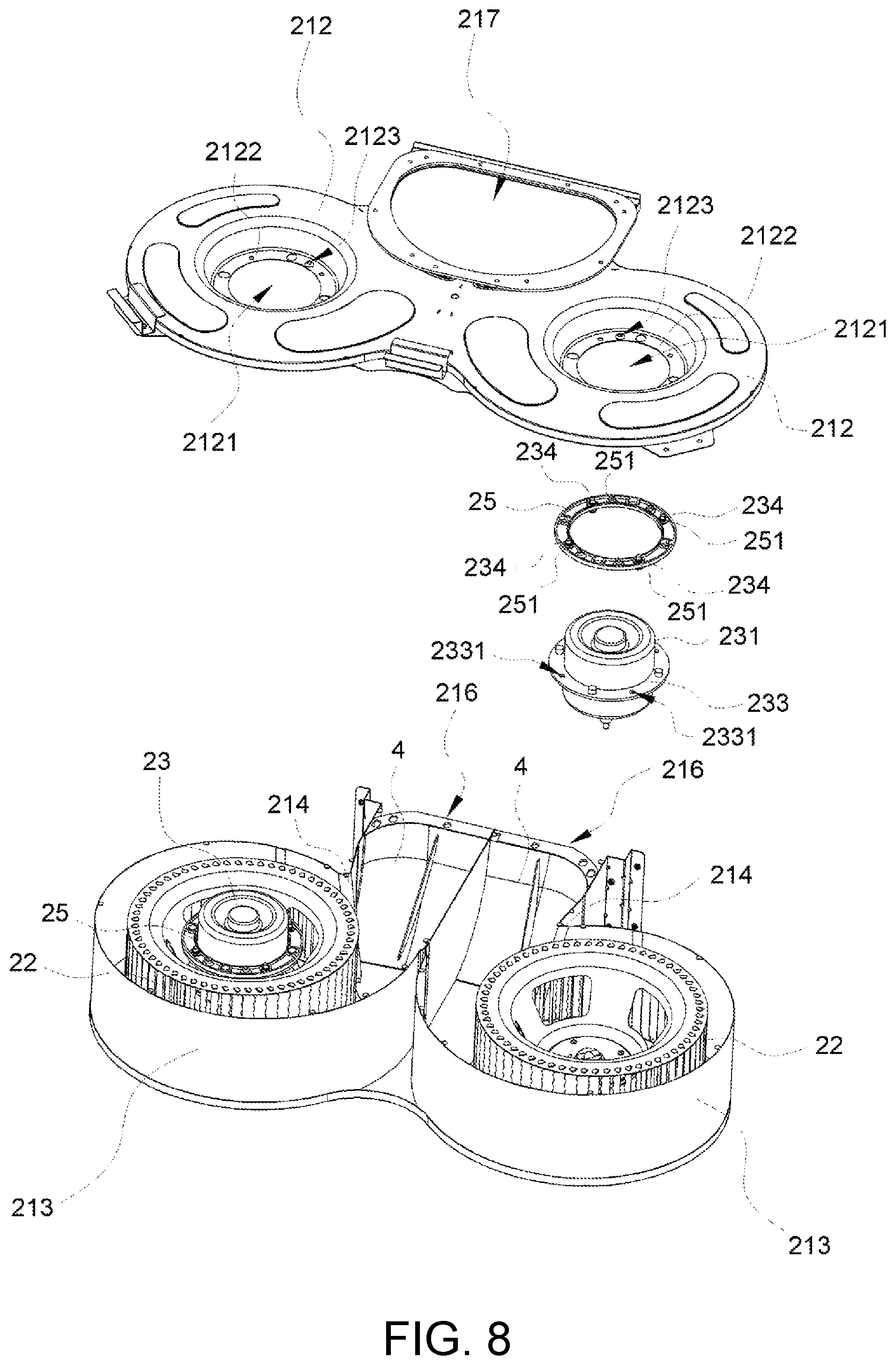 Patent US11774111 Figure 5 – Fan system, range hood equipped with the same, and mounting method thereof