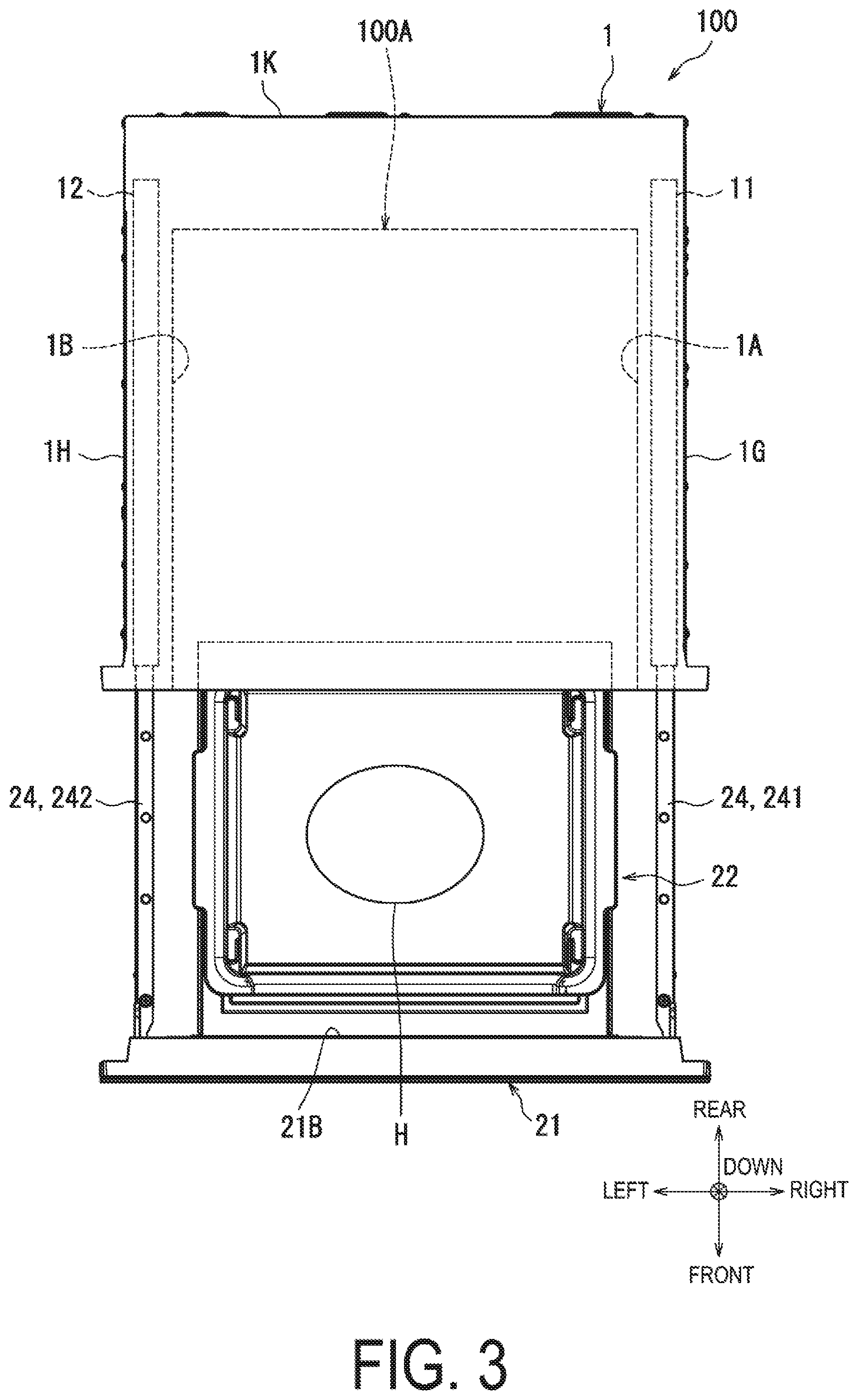 Patent US11774112 Figure 3 – Heating cooking apparatus