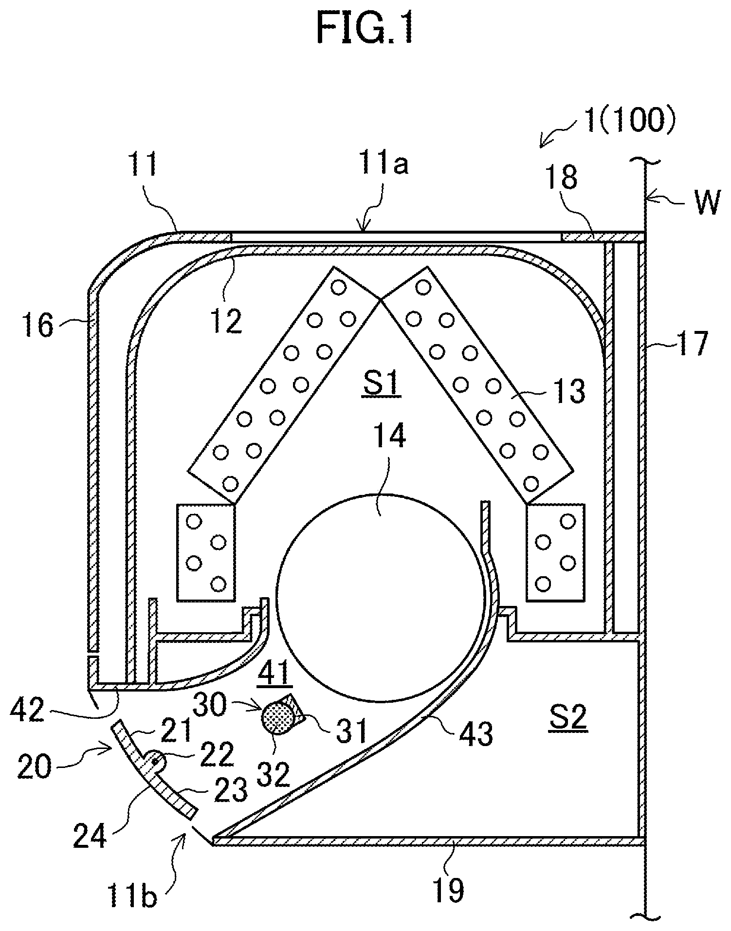 Patent US11774114 Figure 1 – Air treatment device