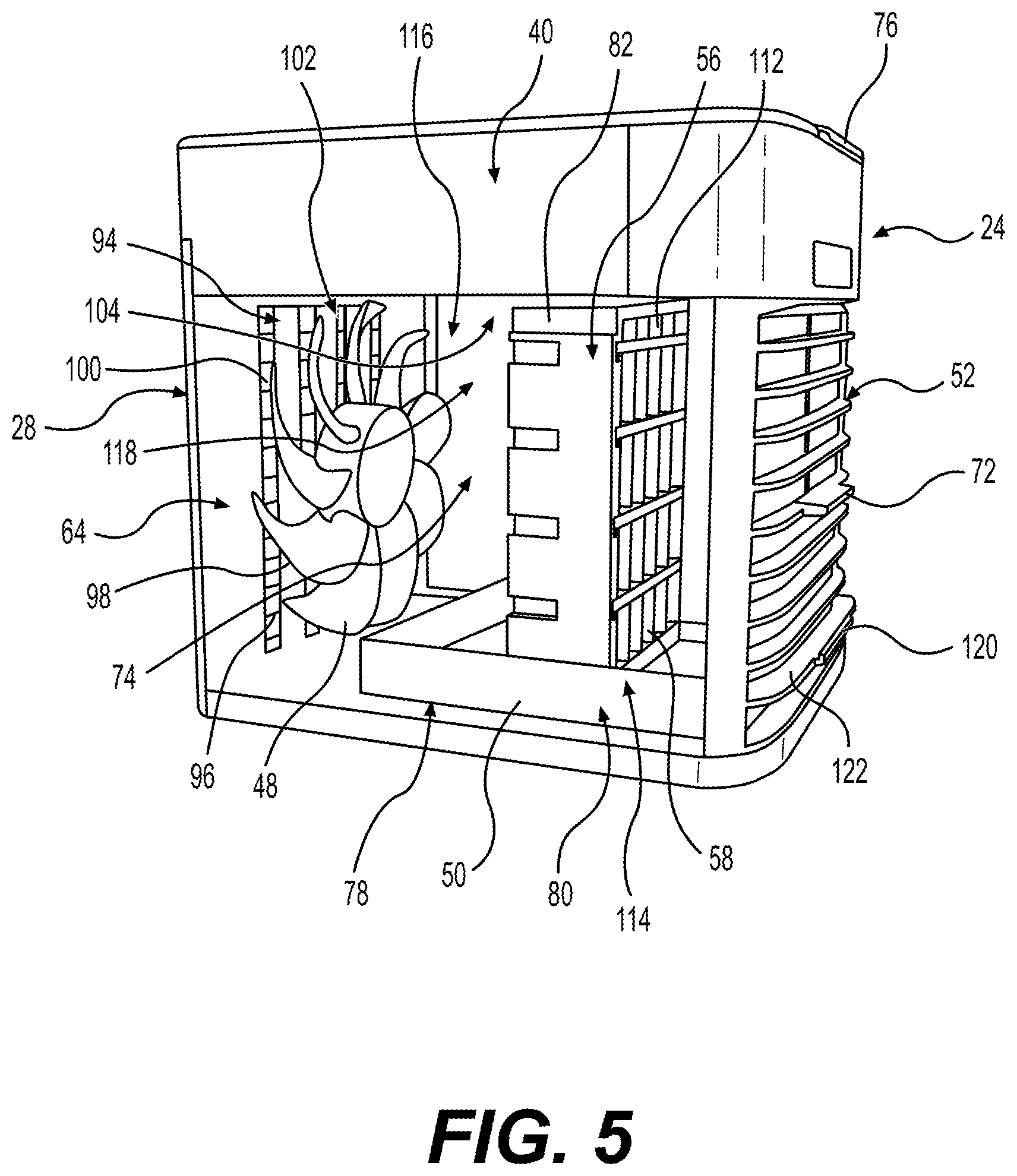 Patent US11774116 Figure 5 – Evaporative air cooling tower