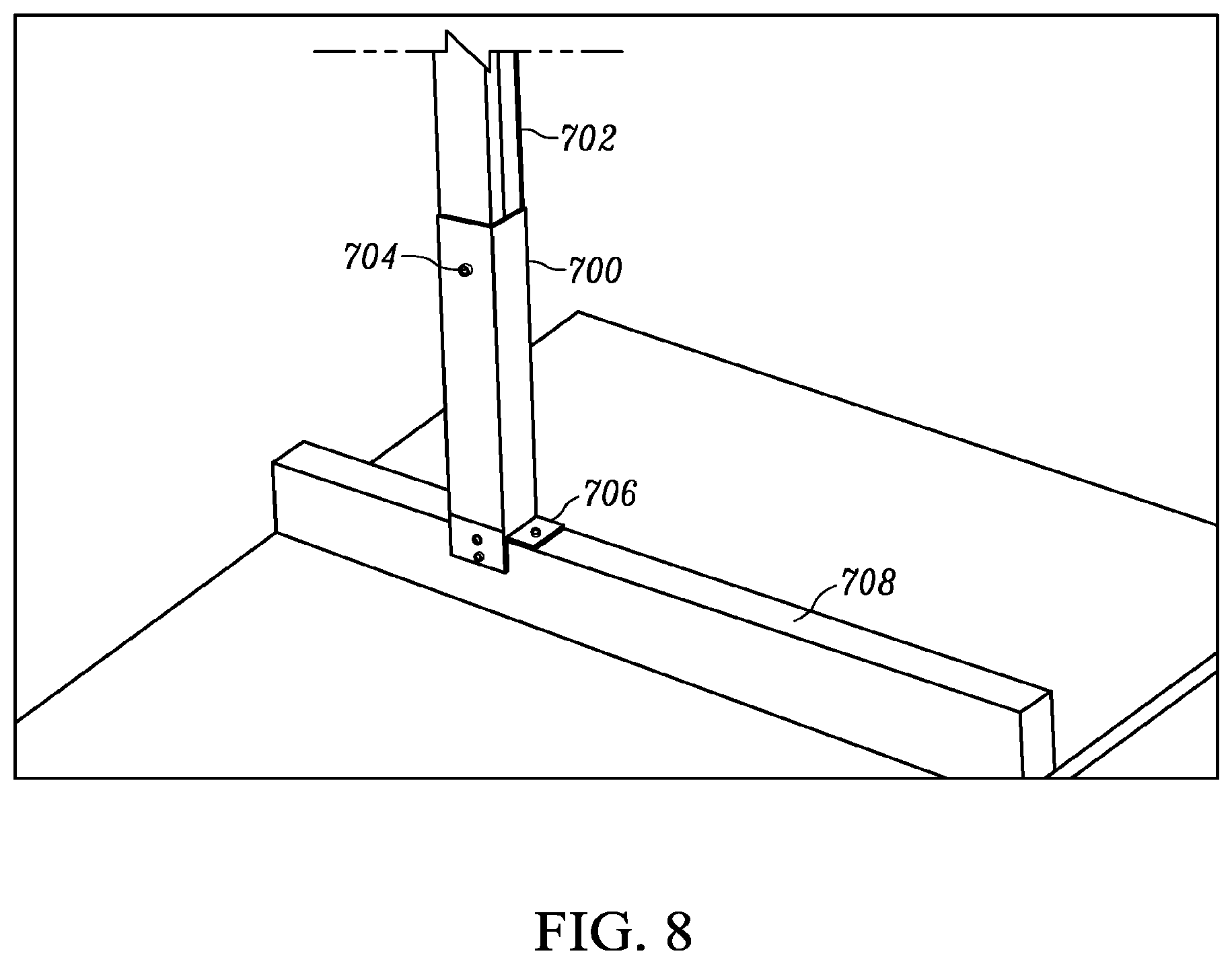 Patent US11774119 Figure 8 – Bottom-mounted whole house fan assembly