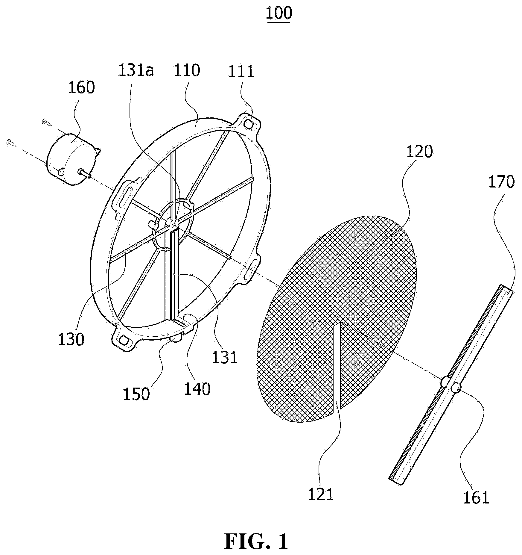Patent US11774120 Figure 1 – Filter structure capable of removing dust