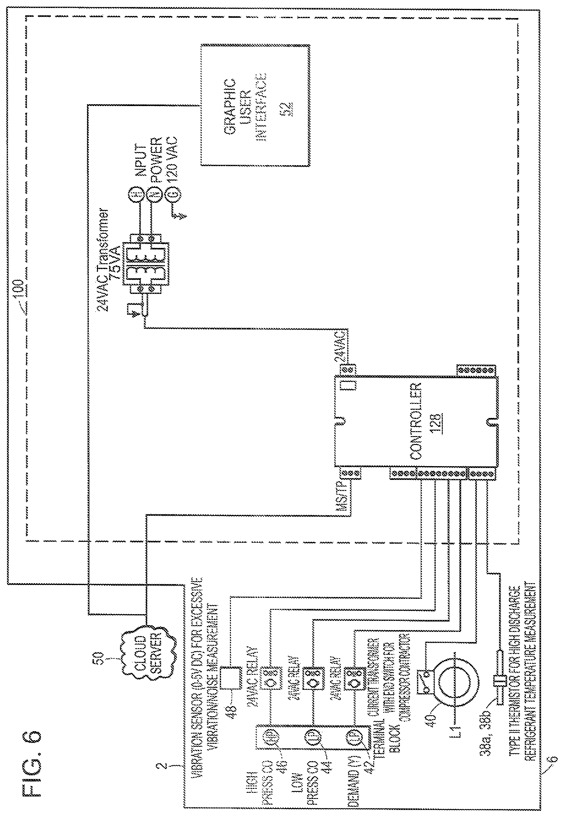 Patent US11774128 Figure 6 – Environmental control unit including maintenance prediction