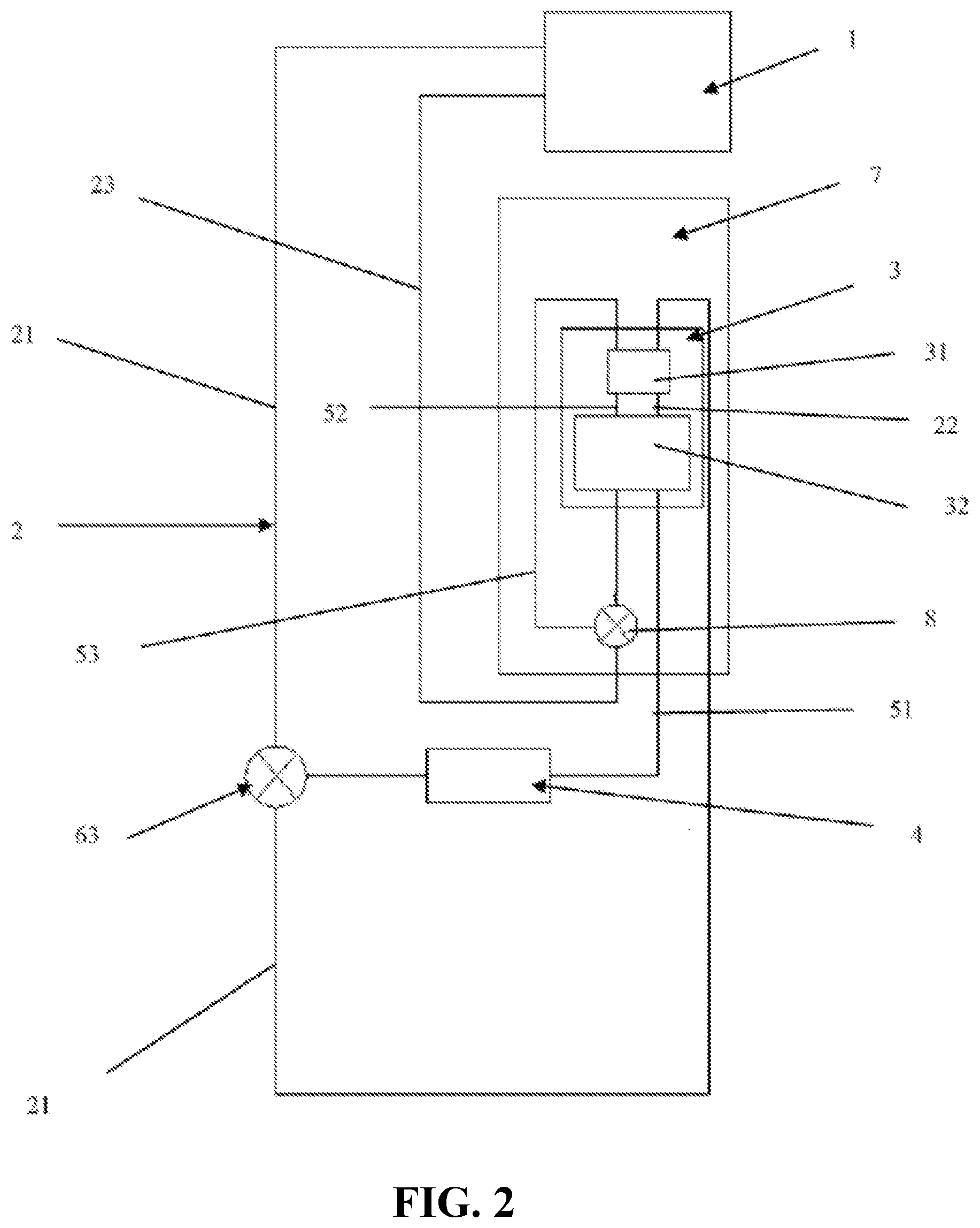 Patent US11774131 Figure 2 – Heat exchange system for outdoor unit of air conditioner and air conditioner