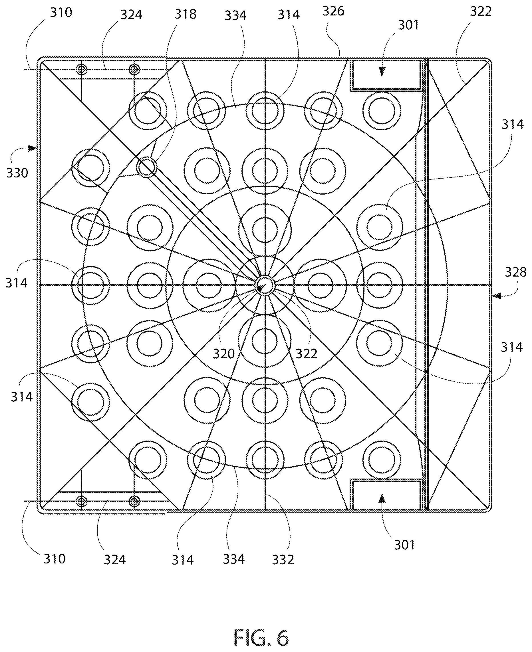 Patent US11774136 Figure 6 – Air conditioner drain pan platform