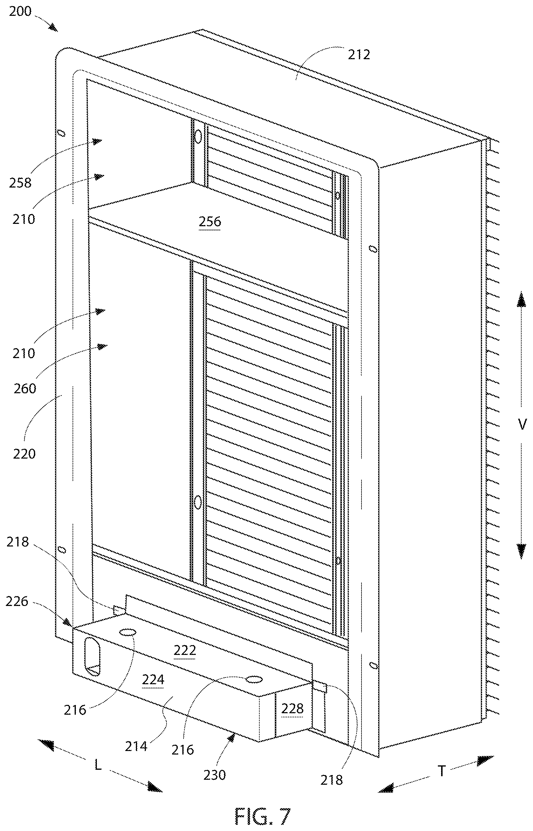 Patent US11774136 Figure 7 – Air conditioner drain pan platform