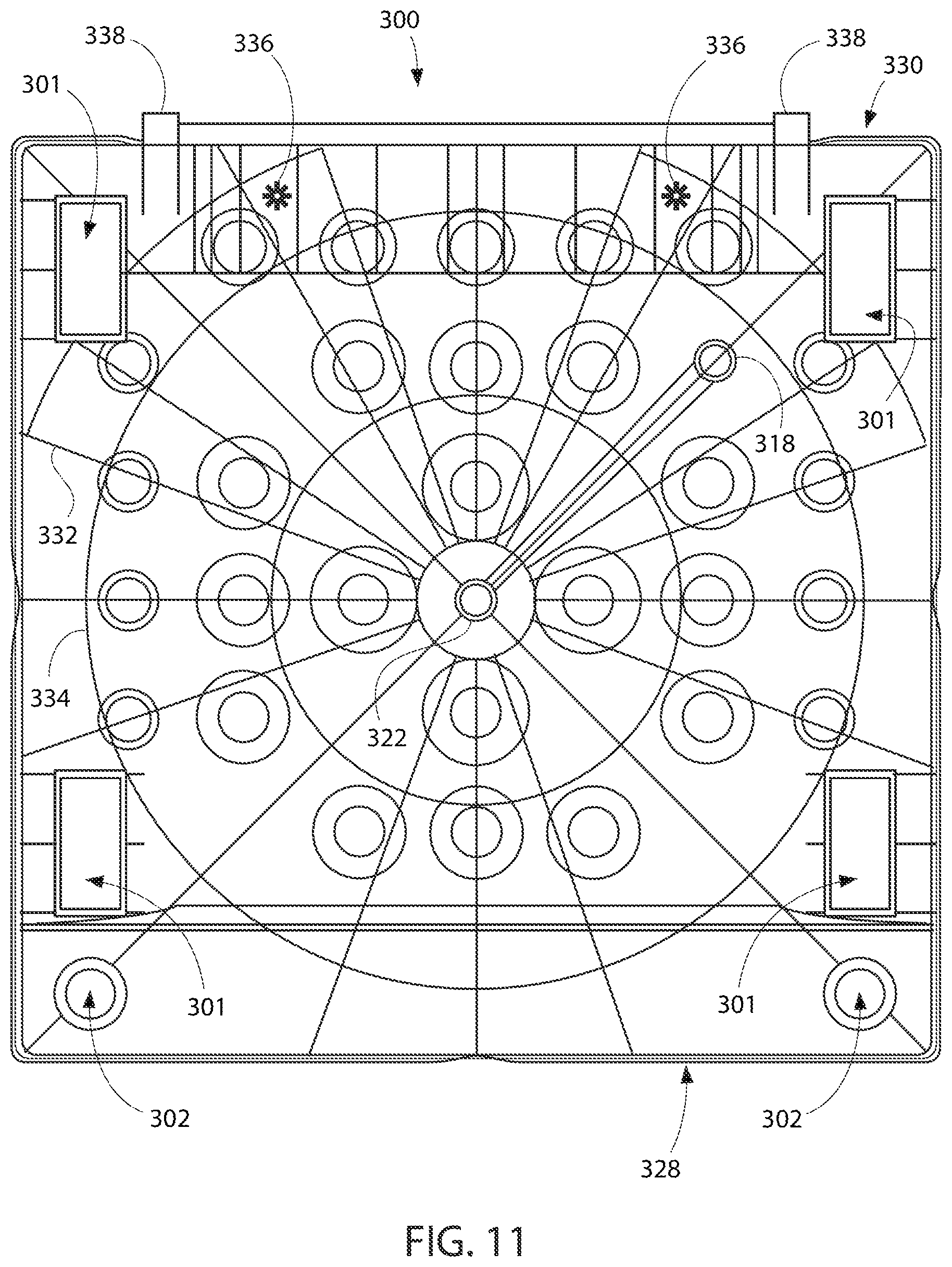 Patent US11774136 Figure 11 – Air conditioner drain pan platform