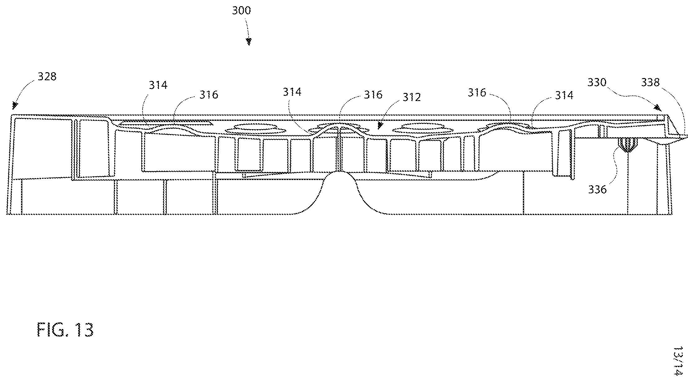 Patent US11774136 Figure 13 – Air conditioner drain pan platform