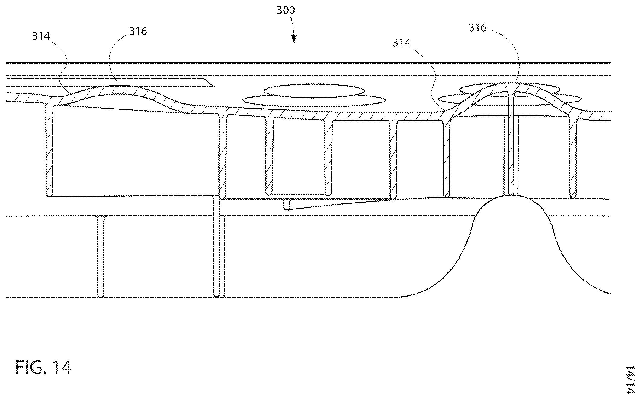 Patent US11774136 Figure 14 – Air conditioner drain pan platform
