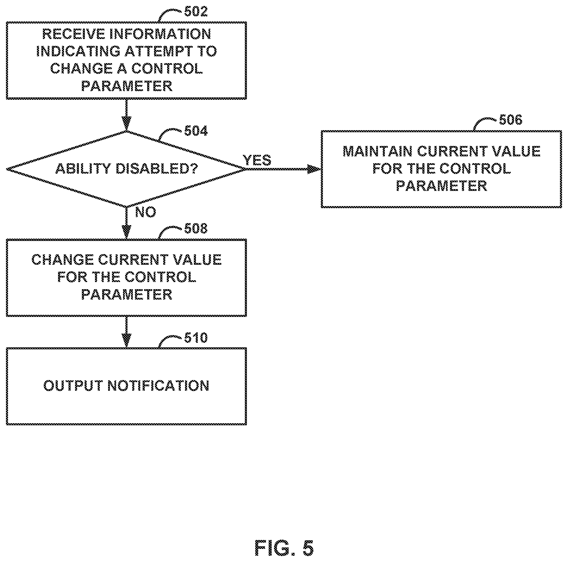 Patent US11774141 Figure 5 – Water heating system for controlling an ability to set a parameter of a controller