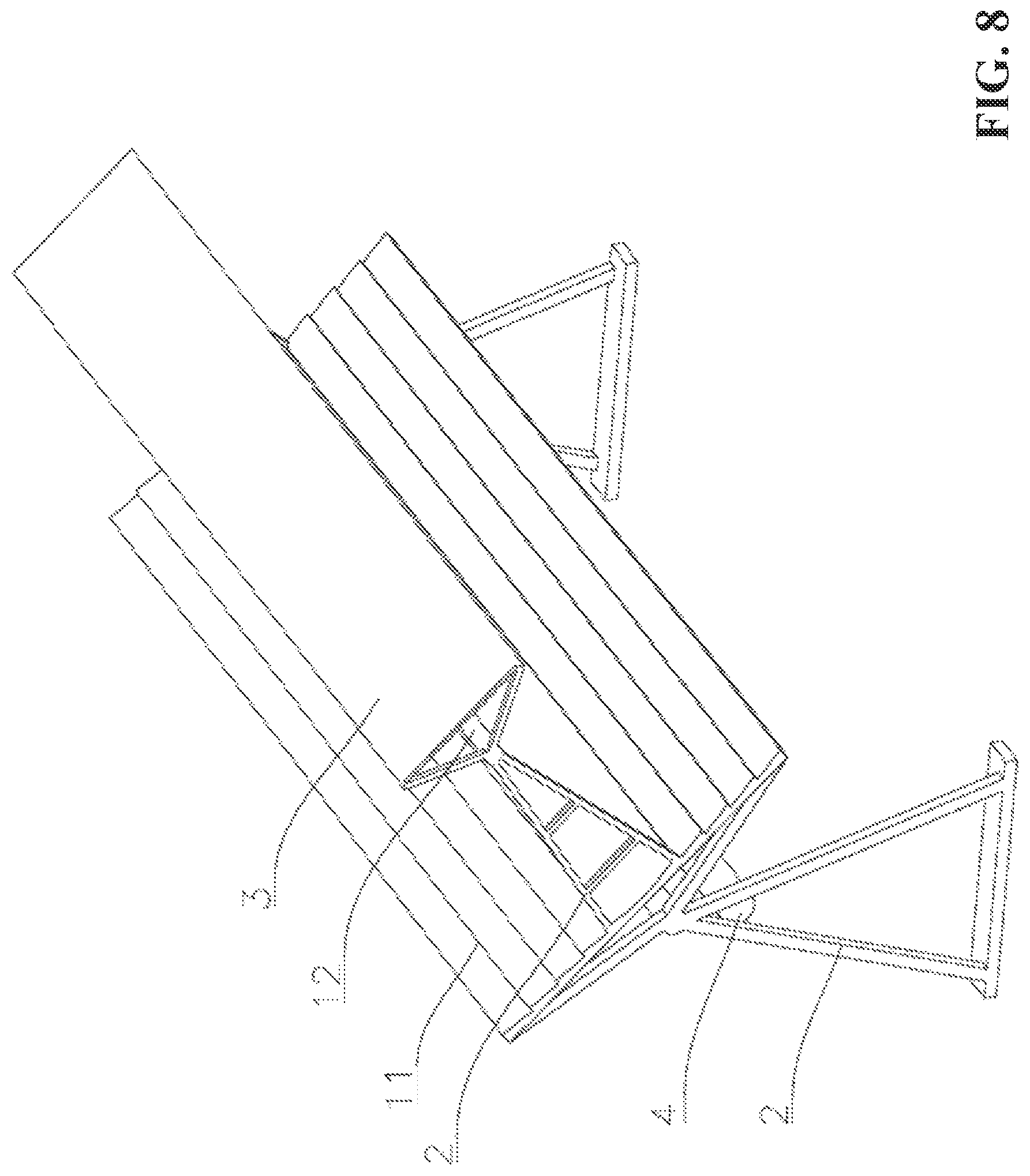 Patent US11774142 Figure 8 – Double-line focusing solar energy collection apparatus
