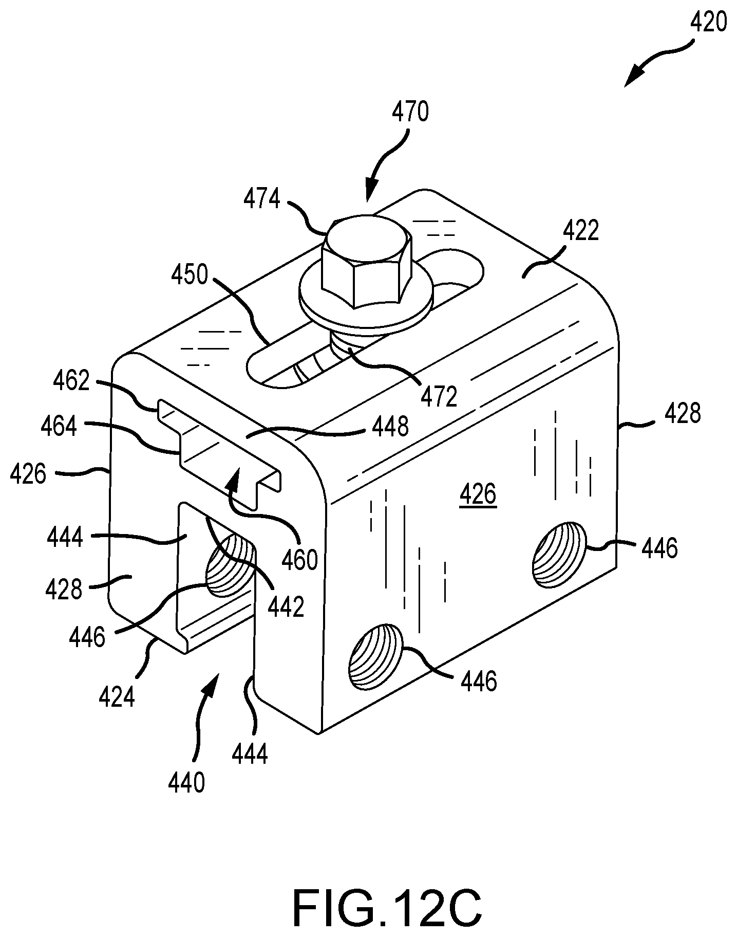 Patent US11774143 Figure 13 – Rail assembly with invertible side-mount adapter for direct and indirect mounting applications
